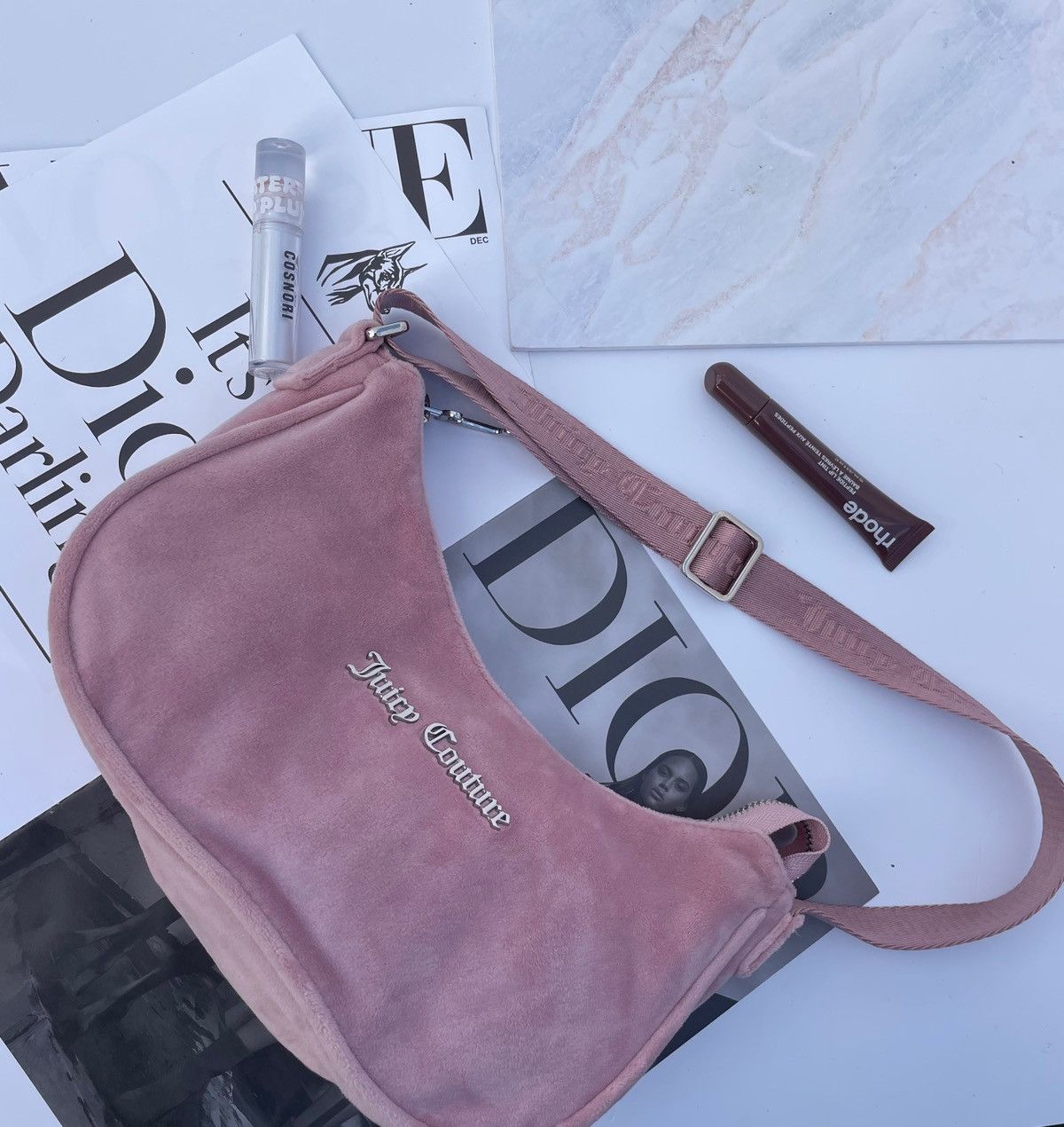 Juicy Couture Pink velur bag Juicy Couture Size ONE SIZE - 13 Thumbnail
