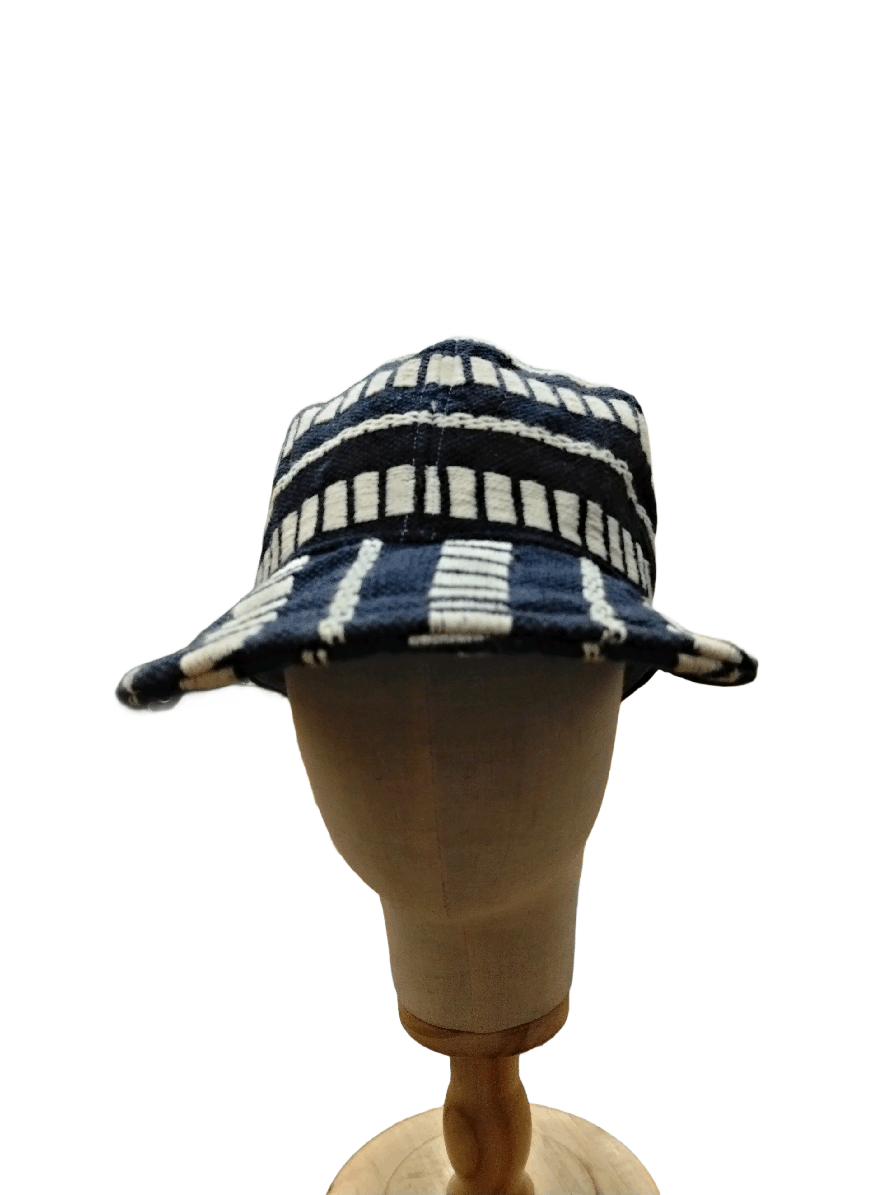 Other Blue and white Cap featuring a unique woven stripe design Size ONE SIZE - 4 Thumbnail