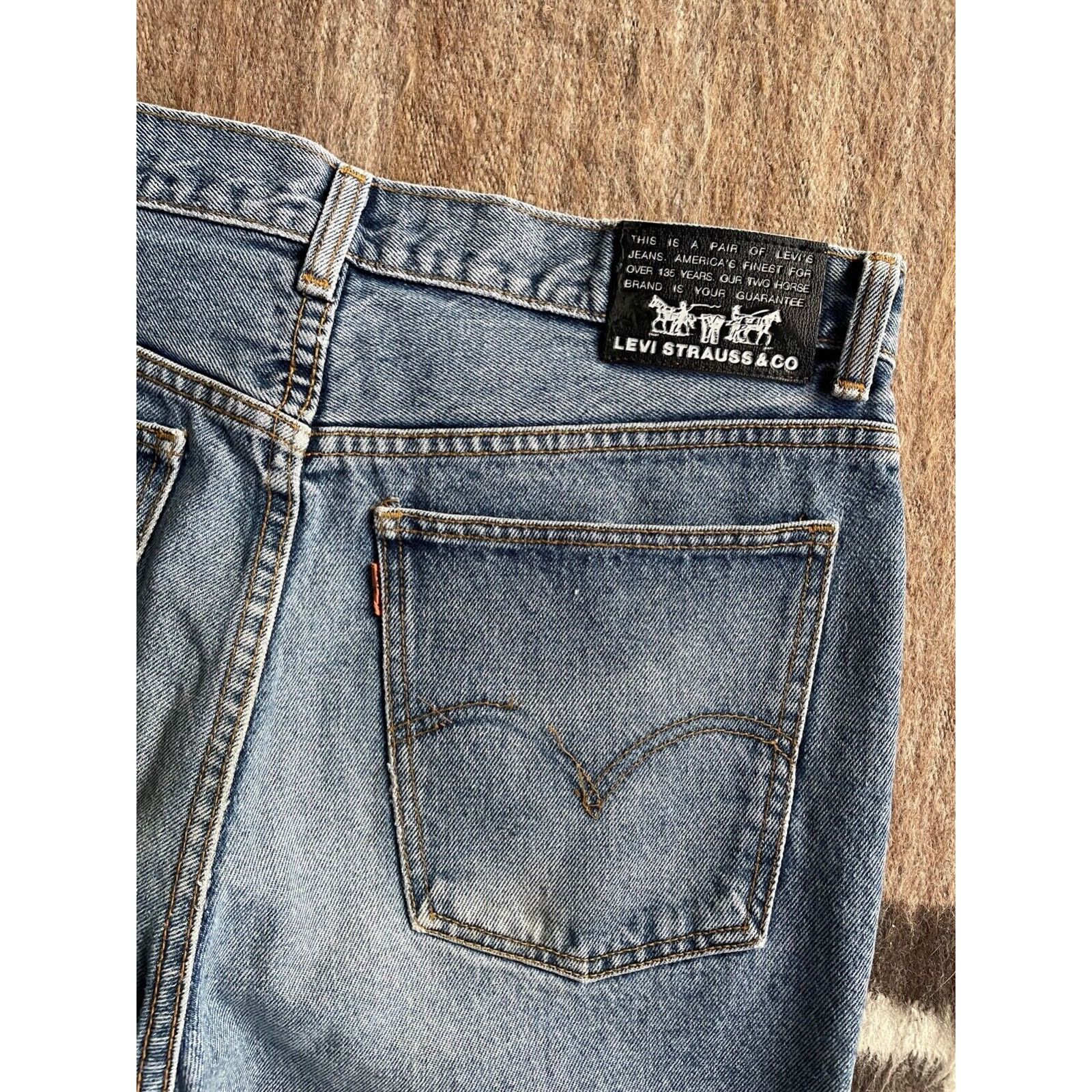 Jean Levi's 627 Orange Tab Vintage Light Blue Denim Jeans 8177AC Size US 34 / EU 50 - 2 Thumbnail