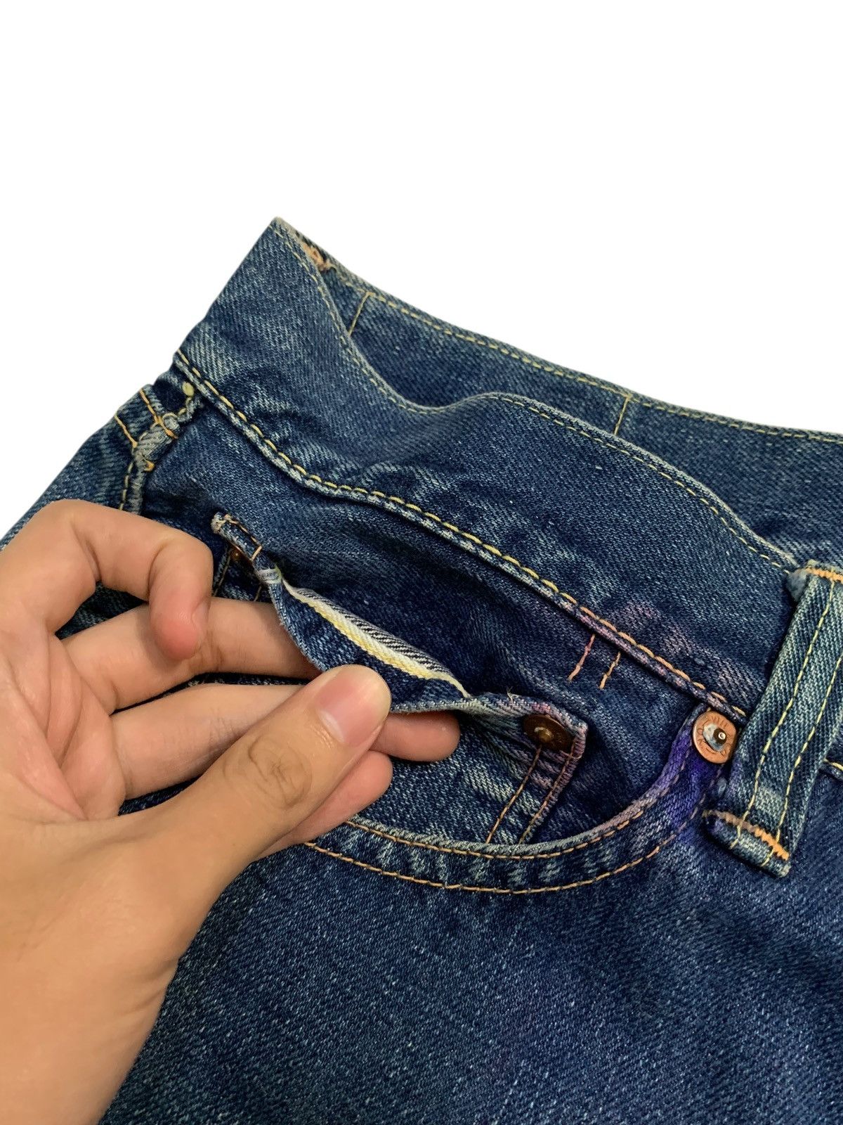 Warehouse VINTAGE WAREHOUSE SELVEDGE BUTTON FLY JAPANESE FADED DENIM Size US 31 - 14 Thumbnail