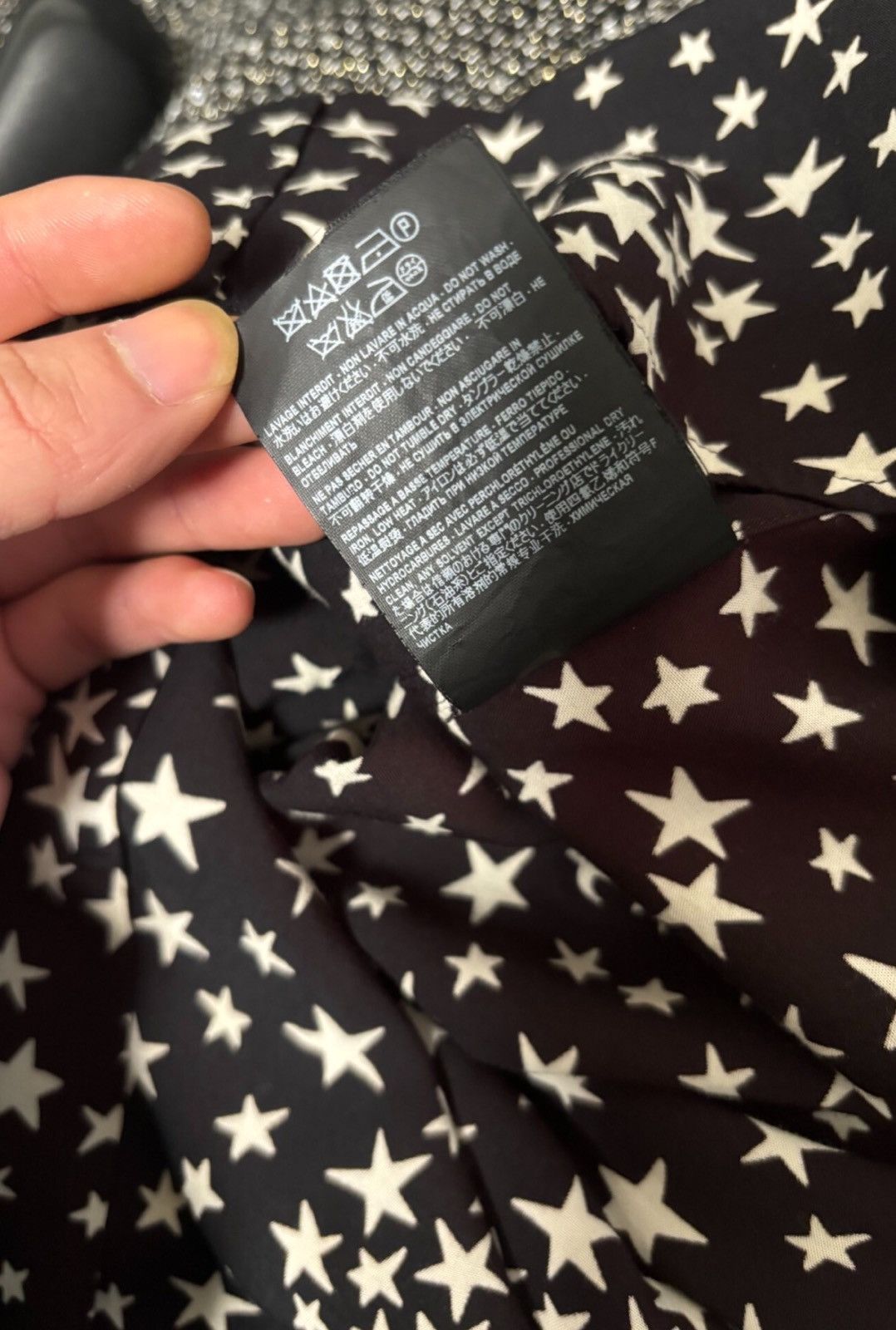 Saint Laurent Paris Saint Laurent SLP 2016FW Black & White Star Shirt Size US L / EU 52-54 / 3 - 7 Thumbnail