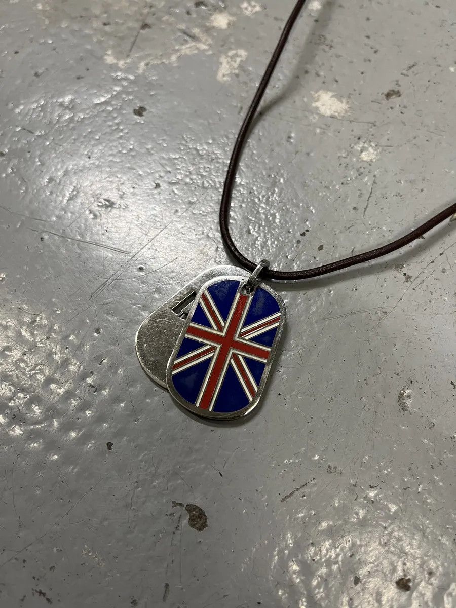 Dolce & Gabbana 2000s Dolce & Gabbana UK Flag Dog Tags Necklace Size ONE SIZE - 3 Thumbnail