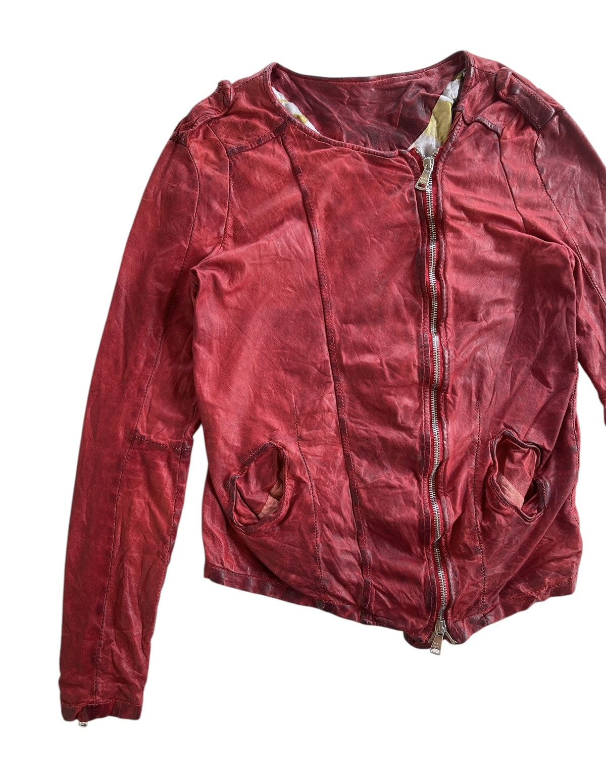 Giorgio Brato Giorgio Brato Leather Dirty Bikers Jacket Size S / US 4 / IT 40 - 8 Thumbnail