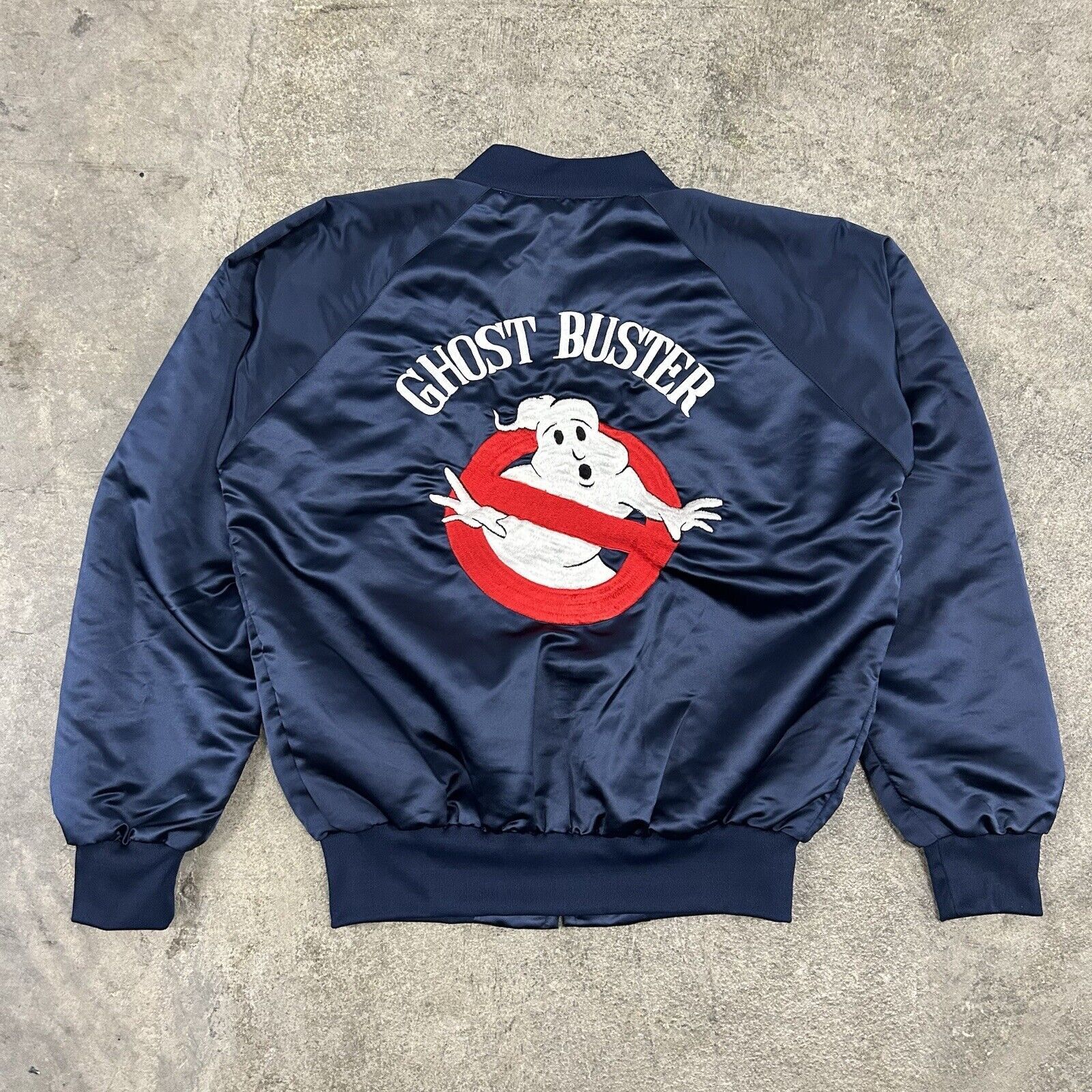 Chalk Line × Vintage Vintage 80s Ghostbusters Movie Crew Blue Satin Bomber Jacket Size US L / EU 52-54 / 3 - 1 Thumbnail