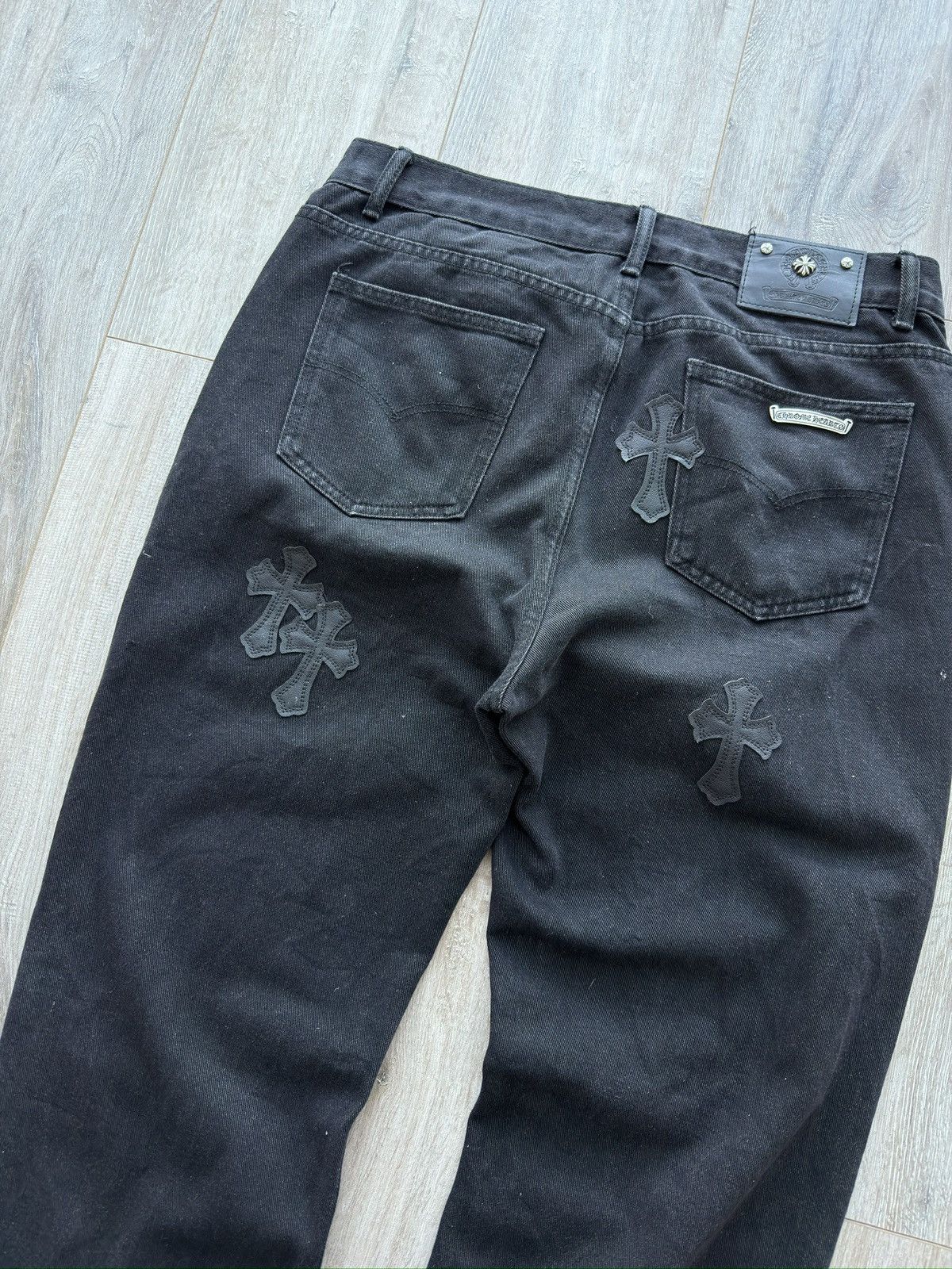 Other Gothic Chrome Patch Jeans Heards Y2K Streetwear Distressed Size US 33 - 10 Thumbnail