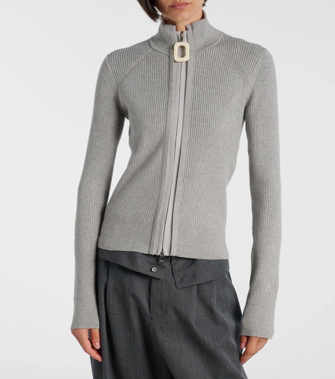 JW Anderson JW Anderson Logo Embroidered Cotton Blend Zip Cardigan Size XS / US 0-2 / IT 36-38 - 10 Thumbnail
