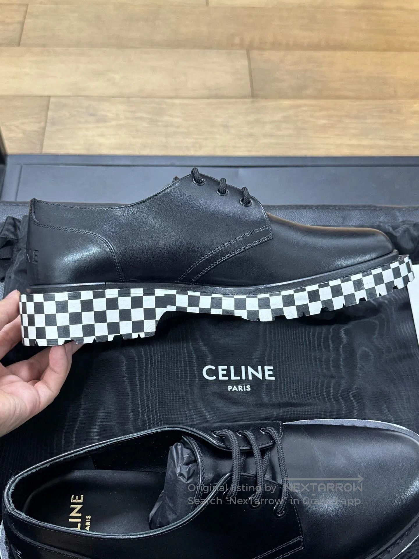 Celine celine black leather casual derby shoes. Size US 10.5 / EU 43-44 - 4 Thumbnail