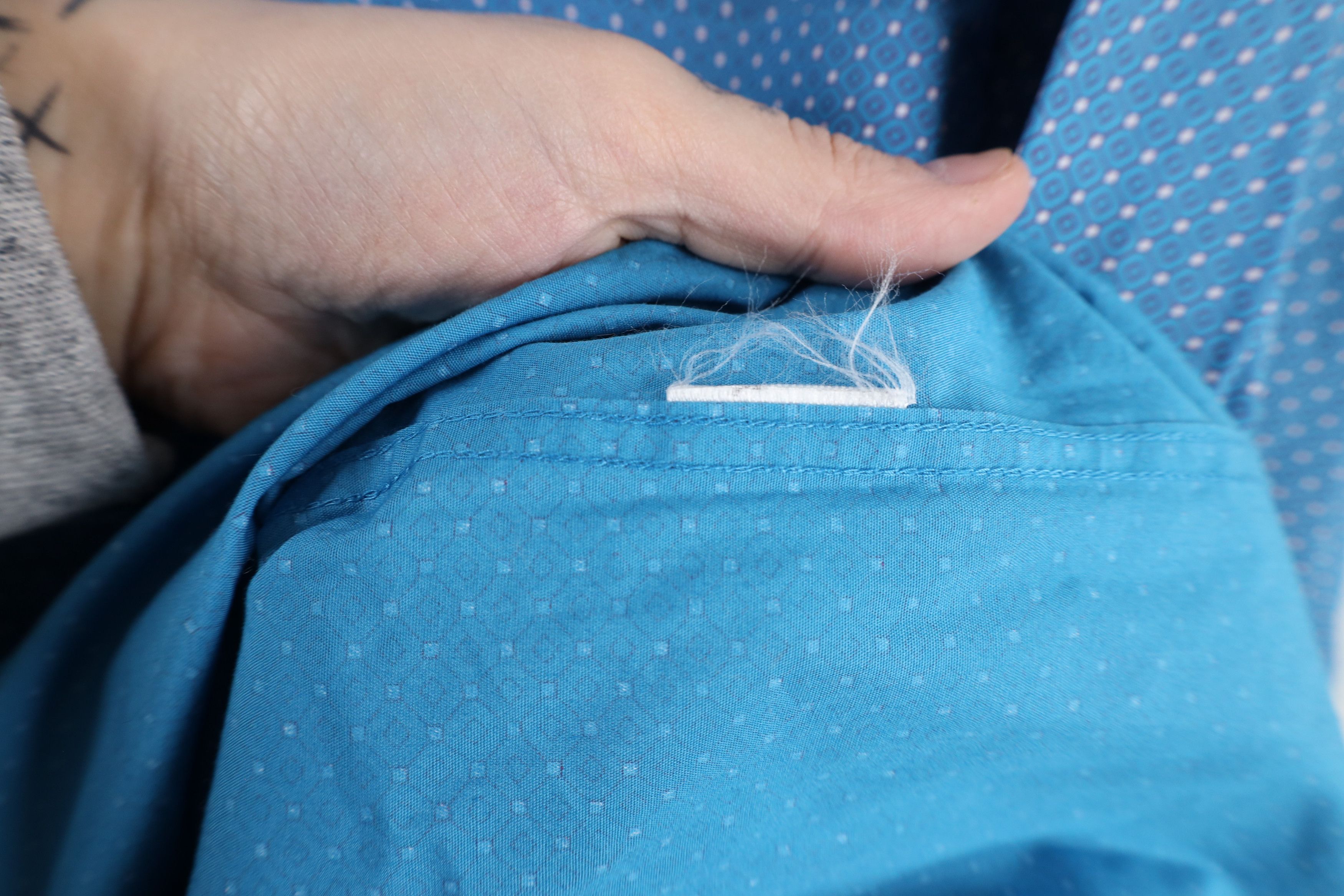 Ariat × Vintage Ariat Geometric Collared Workwear Button Down Shirt Blue Size US L / EU 52-54 / 3 - 10 Thumbnail