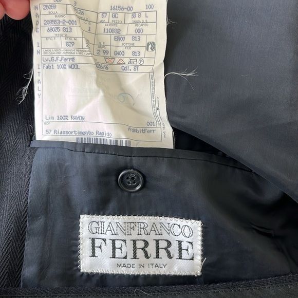 Gianfranco Ferre Gianfranco Ferre Textured Striped Double Breasted Suit Size 50L - 13 Thumbnail