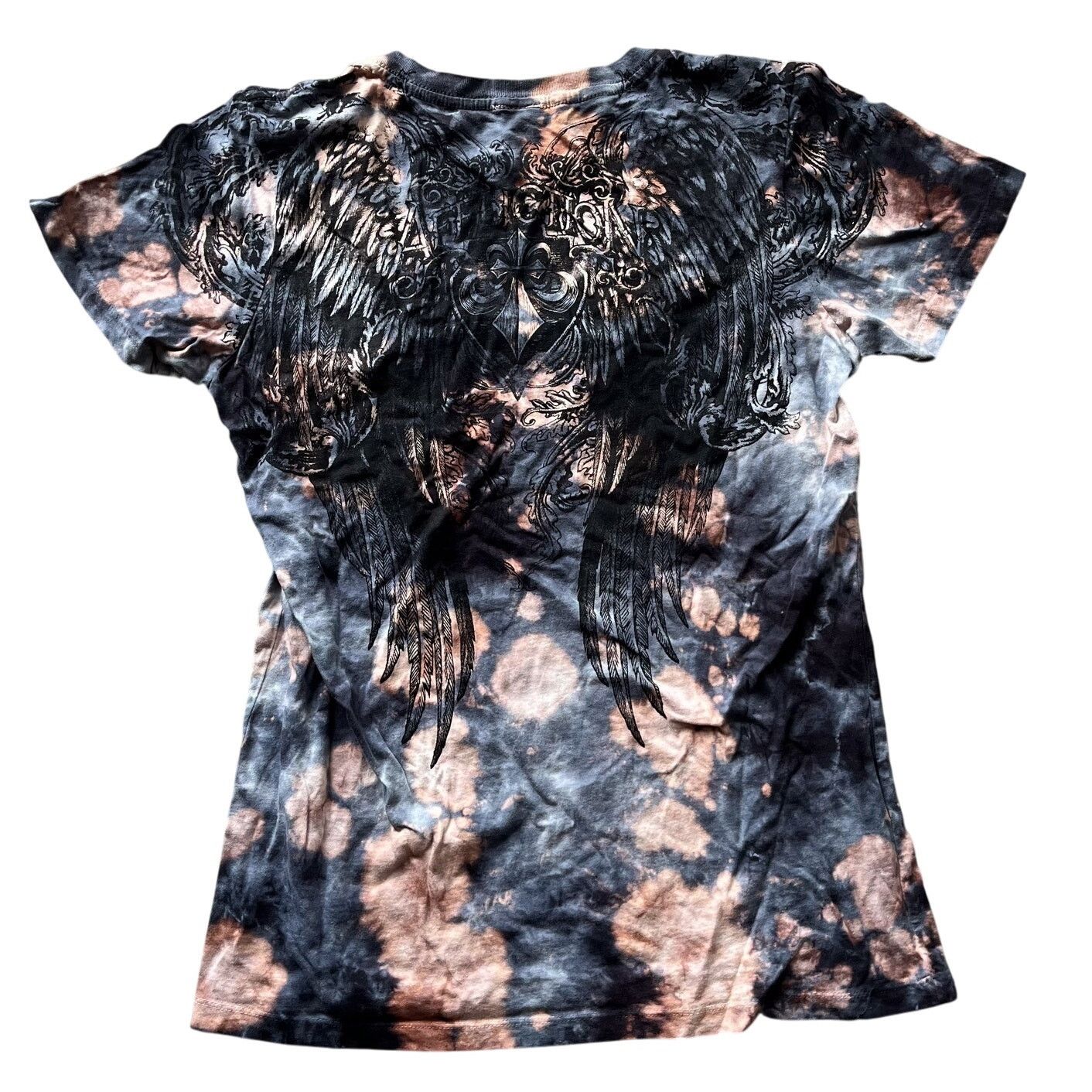 Affliction NWT AFFLICITION Live Fast Wmns Bleach Distressed Braid AOP Size M / US 6-8 / IT 42-44 - 2 Thumbnail