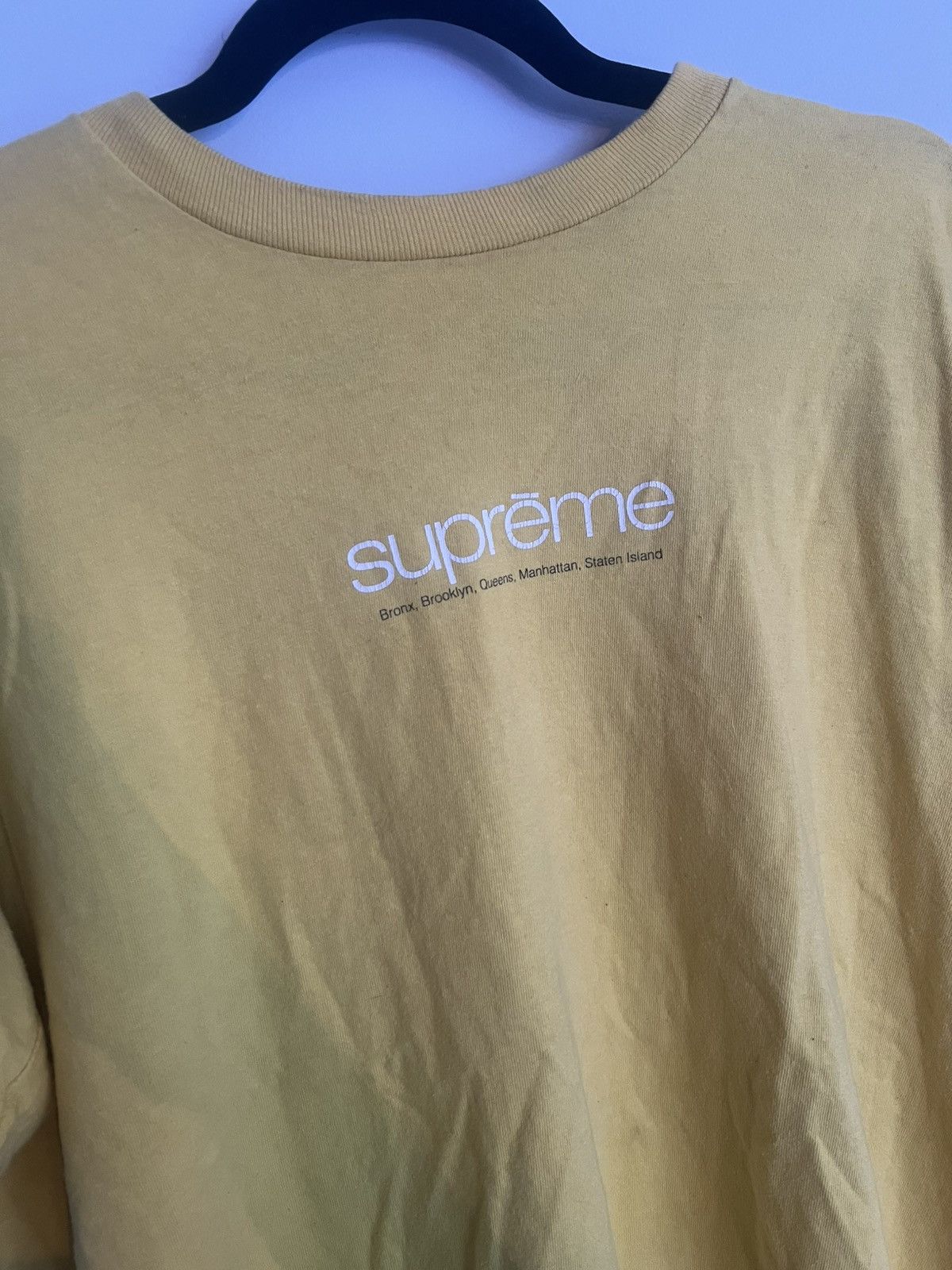 Supreme × Vintage Supreme “Five Boroughs” Yellow Tee Size US M / EU 48-50 / 2 - 2 Thumbnail
