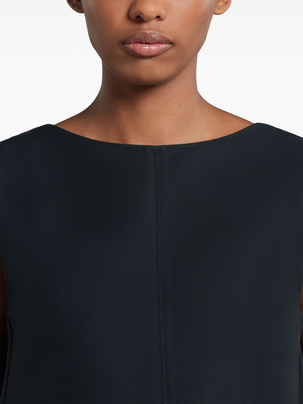 Marni o1w1db10125 Flared Cotton Midi Dress in Black Size M / US 6-8 / IT 42-44 - 5 Thumbnail