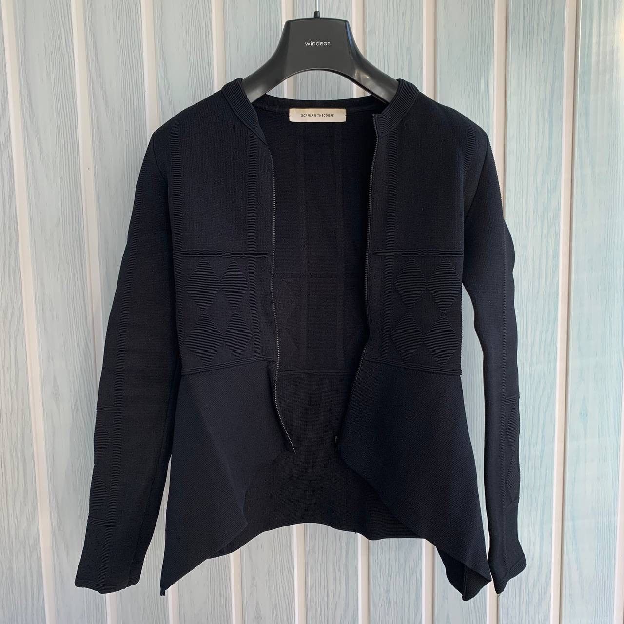 Designer × Scanlan Theodore Scanlan Theodore Black Crepe Knit Viscose & Polyamide Jacket Size S / US 4 / IT 40 - 8 Thumbnail