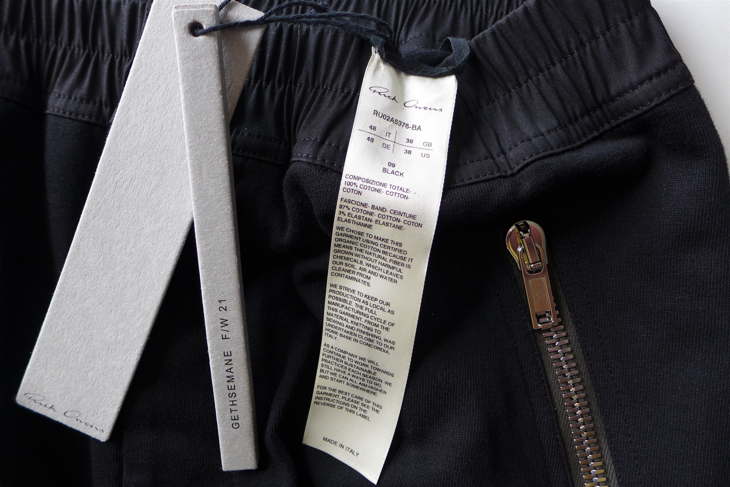 Rick Owens Rick Owens Tecuatl Cropped Drawstring Pants - Black Cotton Size US 32 / EU 48 - 11 Thumbnail