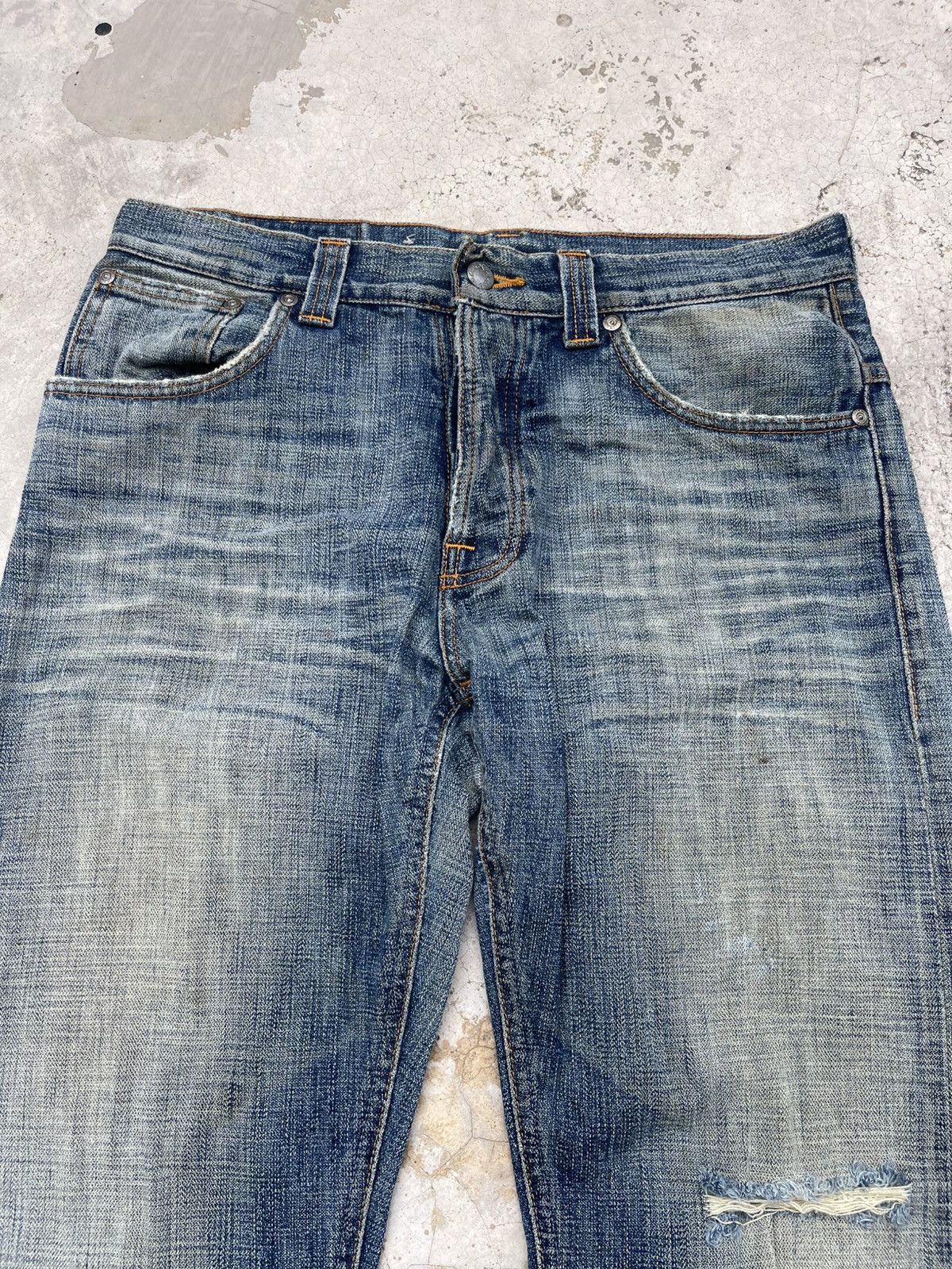 Nudie Jeans Nudie Jeans Co. Even Steven "Heaven Broken Blue" Distressed Size US 32 / EU 48 - 3 Thumbnail