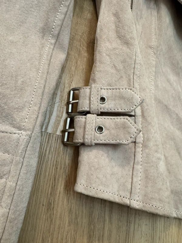 Other Meotine Suede Leather Biker Jacket Beige size L Size L / US 10 / IT 46 - 5 Thumbnail