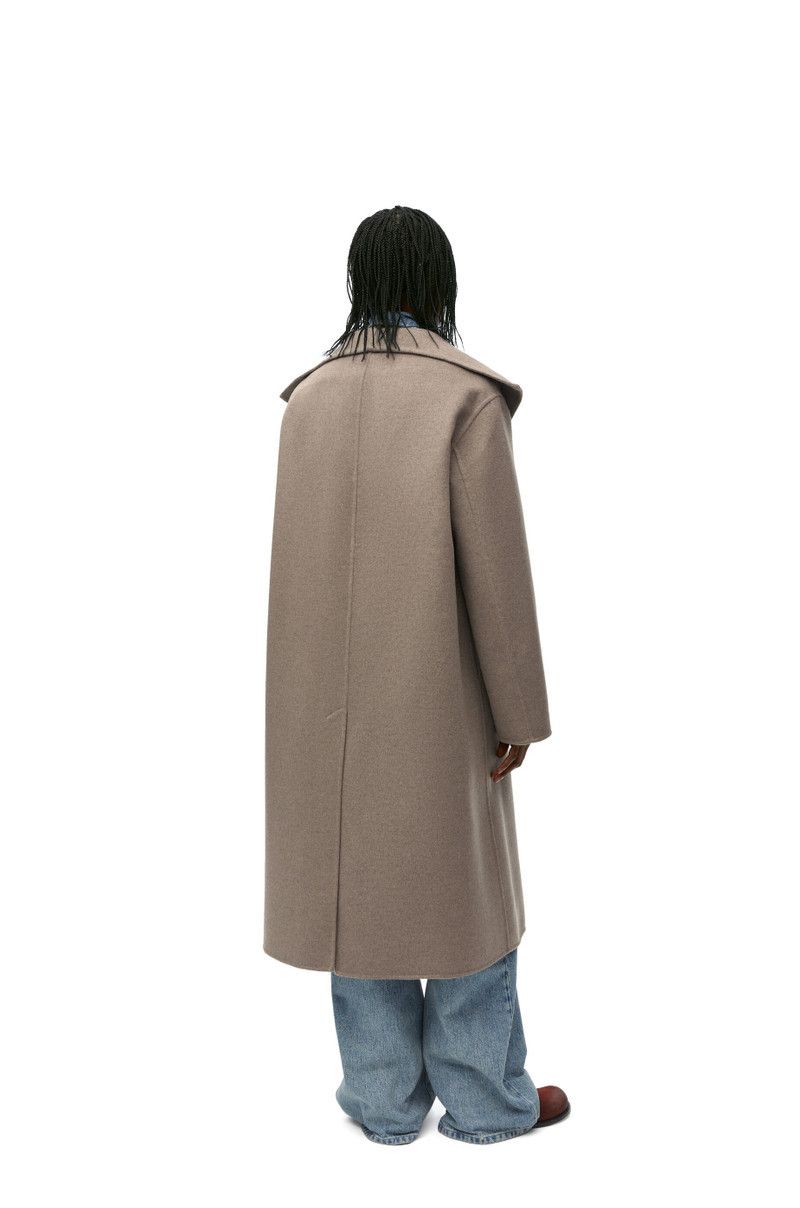 Loewe o1in1g0426 Belted Coat in Taupe Melange Size L / US 10 / IT 46 - 4 Thumbnail