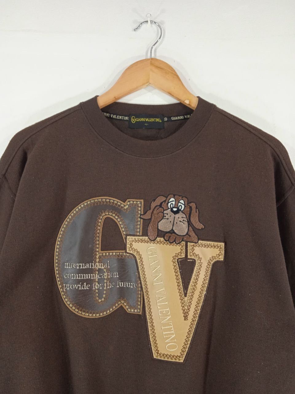 Gianni Valentino Vintage Gianni Valentino Sweatshirt Spellout Big Logo Size US L / EU 52-54 / 3 - 6 Thumbnail
