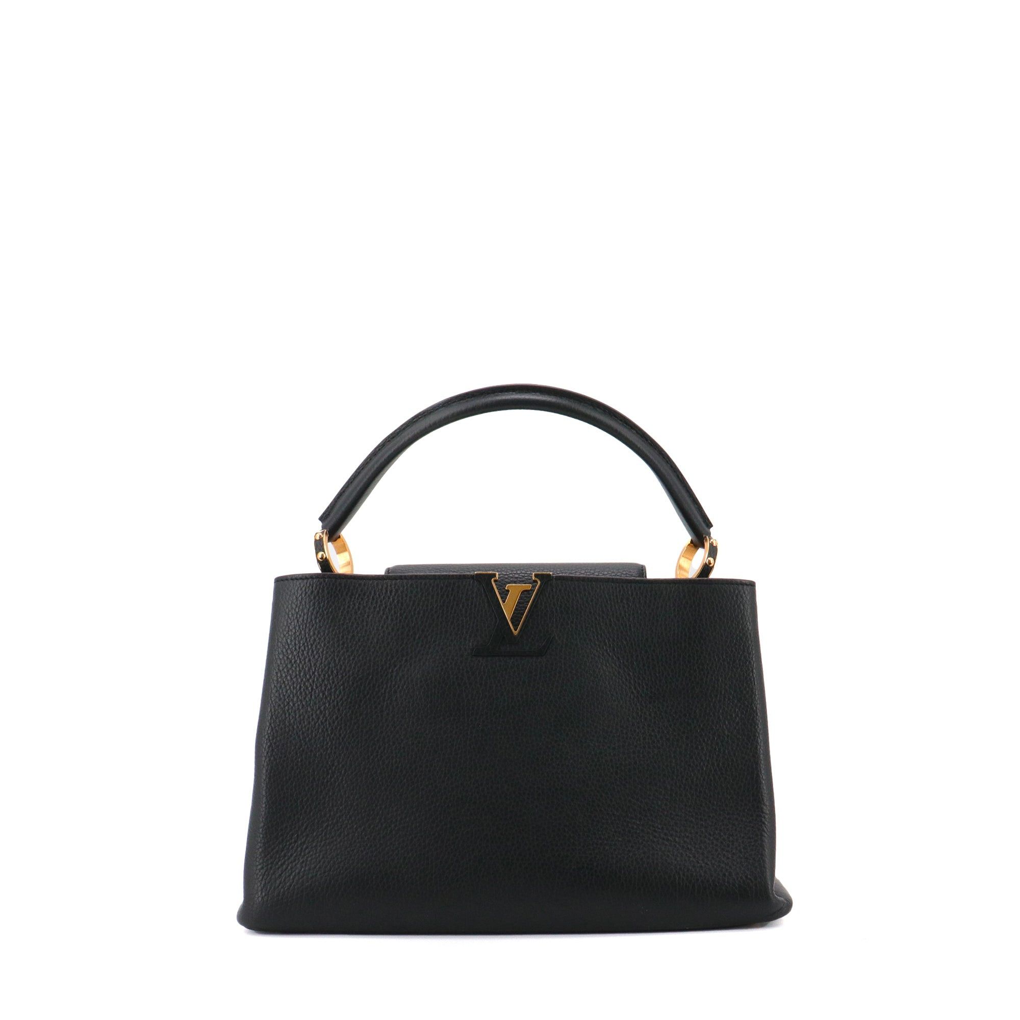 Louis Vuitton LOUIS VUITTON - Louis Vuitton Capucines GM handbag in black grained leather Size ONE SIZE - 1 Thumbnail