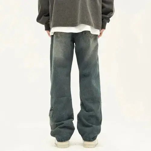 Japanese Brand × Vintage Jeans wide leg luxury baggy straight hip-hop style pants Y2k Size US 32 / EU 48 - 2 Thumbnail