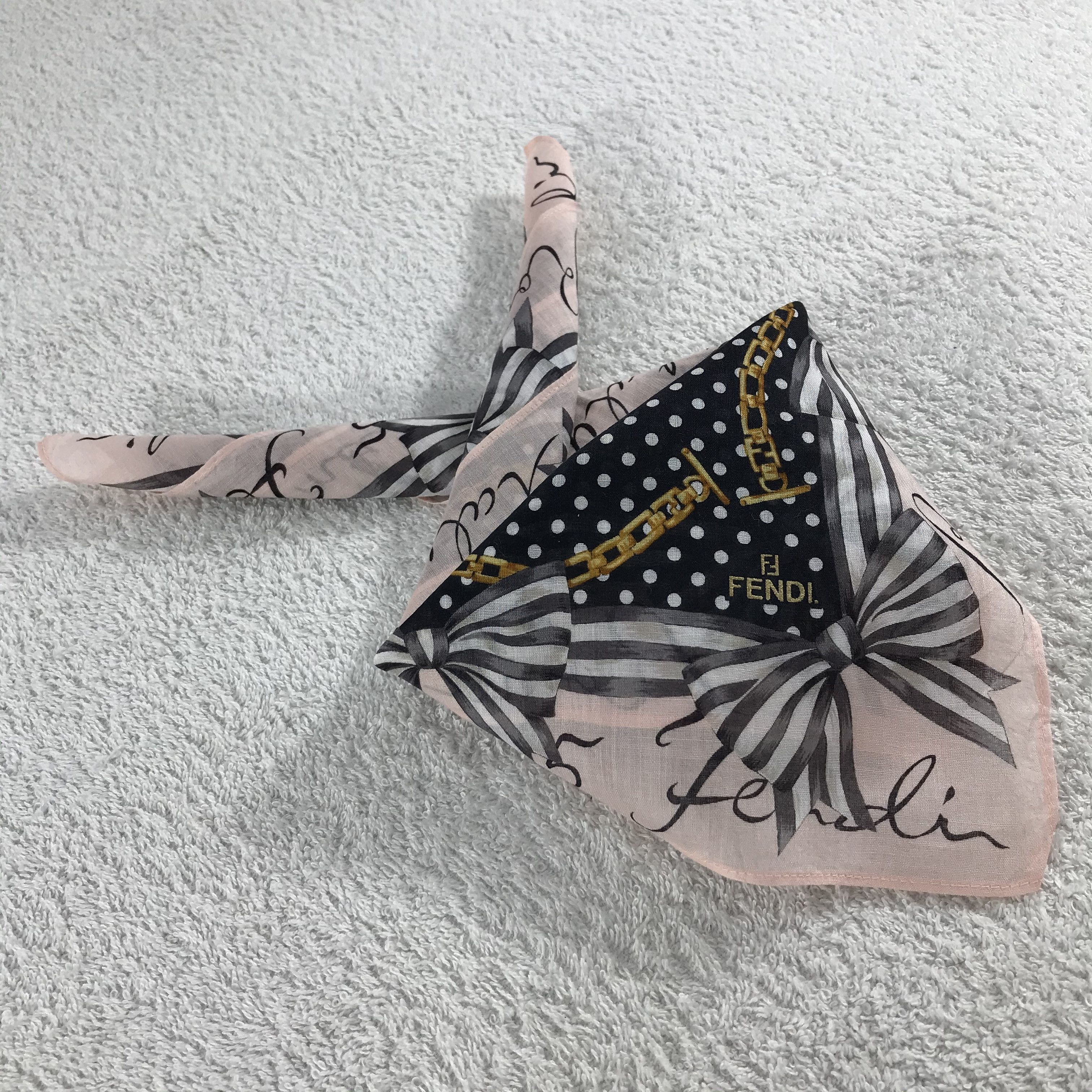Vintage Vintage Fendi Bandana / Handkerchief / Neckerchief - S258 Size ONE SIZE - 4 Thumbnail