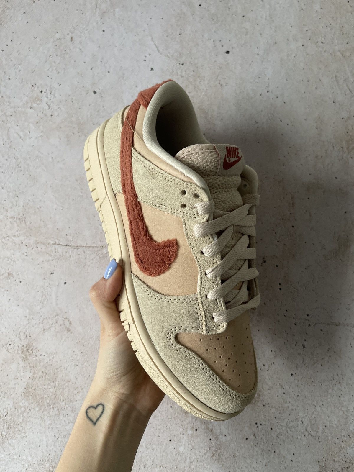 Nike Nike Dunk Low Terry Swoosh (Women's) cozy sneakers Size US 7 / IT 37 - 3 Thumbnail