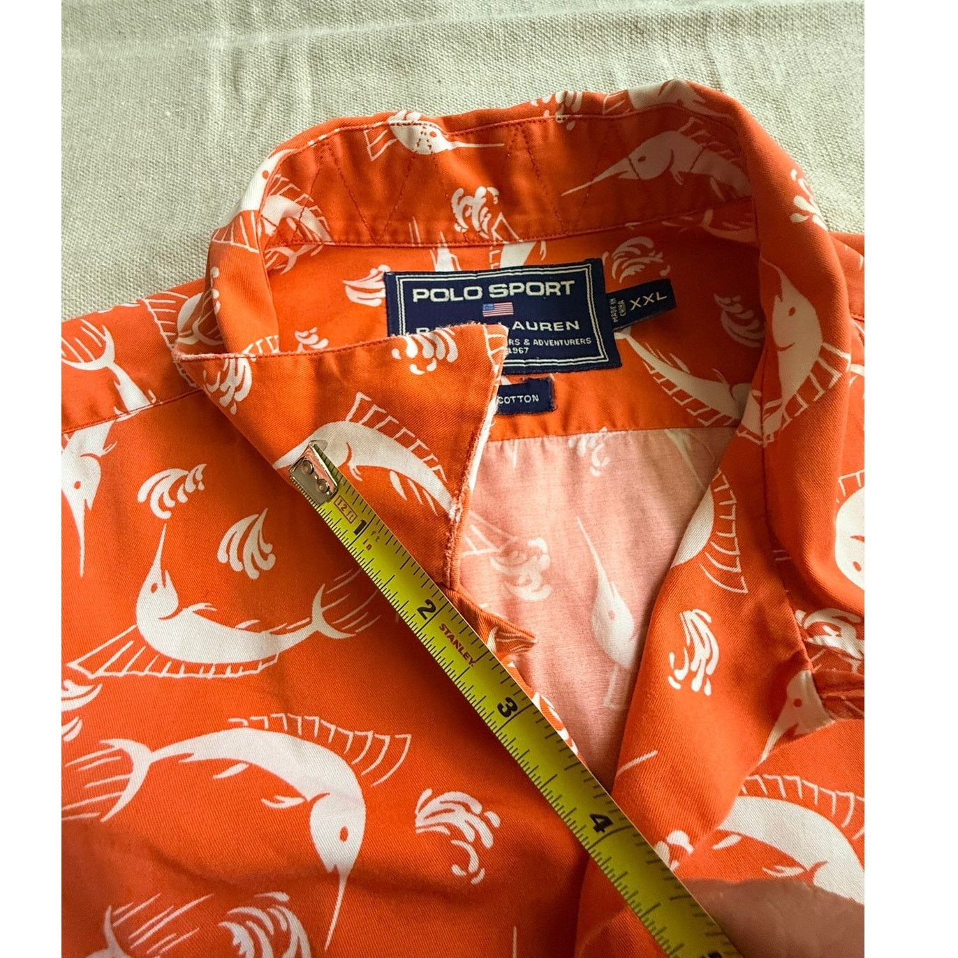 Ralph Lauren Sport VTG Polo Sport Ralph Lauren Shirt Mens XXL Marlin AOP READ Size US XXL / EU 58 / 5 - 12 Thumbnail