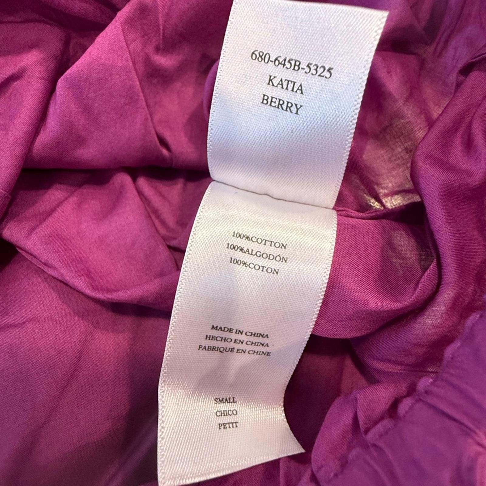 Rails Rails Katie Berry purple crop top V neck full sleeves SZ SM Size S / US 4 / IT 40 - 7 Thumbnail