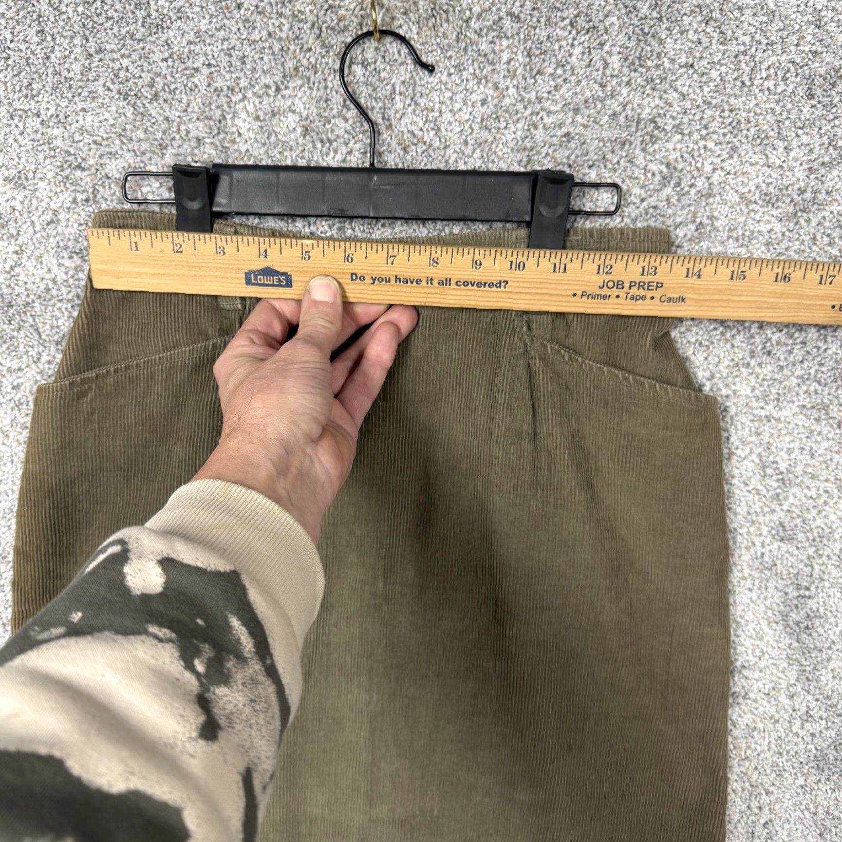 Vintage VTG Kathy Ireland Skirt 6 Tall Green Corduroy Knee Length Vintage Women’s Size 28" / US 6 / IT 42 - 2 Thumbnail