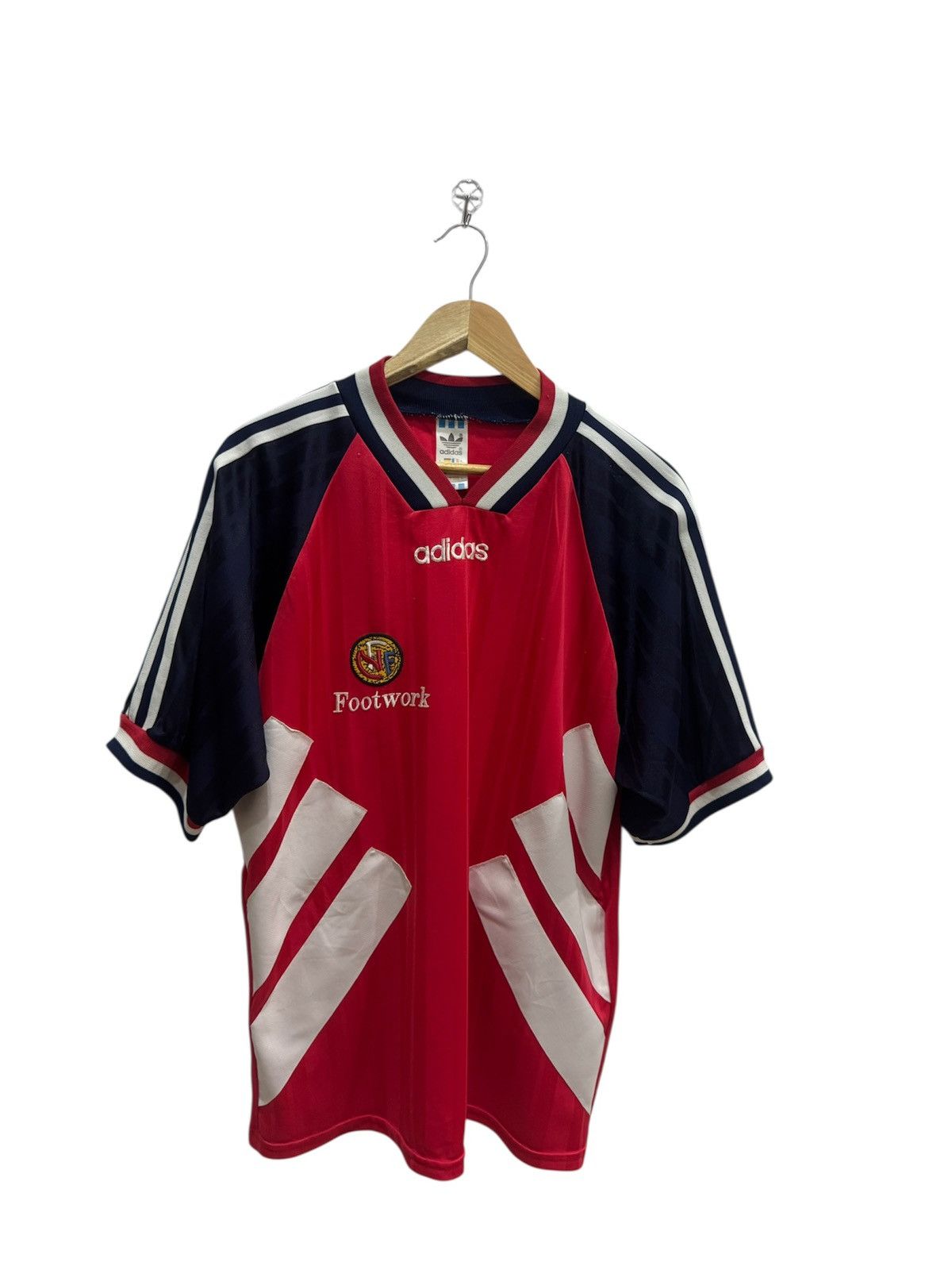 Adidas Vintage 1994 Norway Home Adidas Footwork Made in UK Size US L / EU 52-54 / 3 - 1 Thumbnail