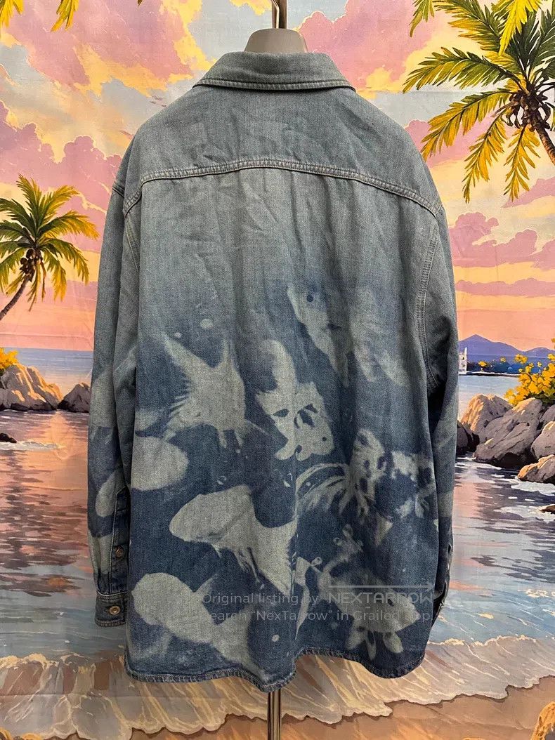 Loewe Loewe Classic Limited Edition Denim Fish Print Jacket Shir Size US M / EU 48-50 / 2 - 2 Thumbnail