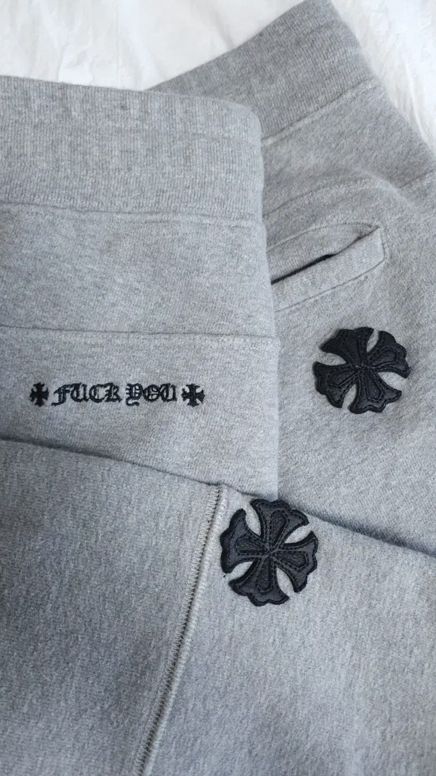 Chrome Hearts Chrome Hearts Vertical Leather Patch Sweatpants Size US 36 / EU 52 - 6 Thumbnail