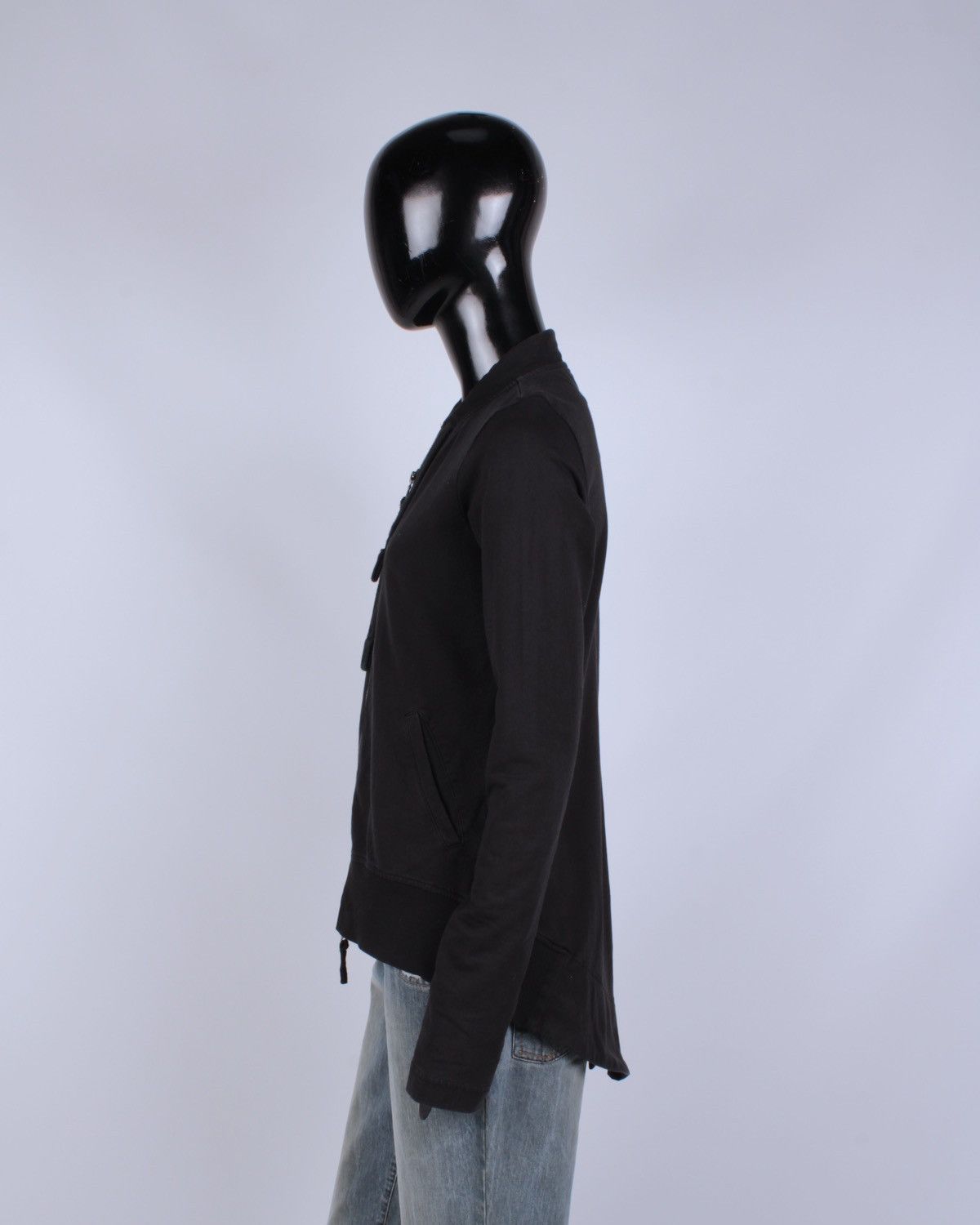 Designer × Rundholz RUNDHOLZ Black Label Cotton Elastane Black Bomber Jacket Size S / US 4 / IT 40 - 2 Thumbnail