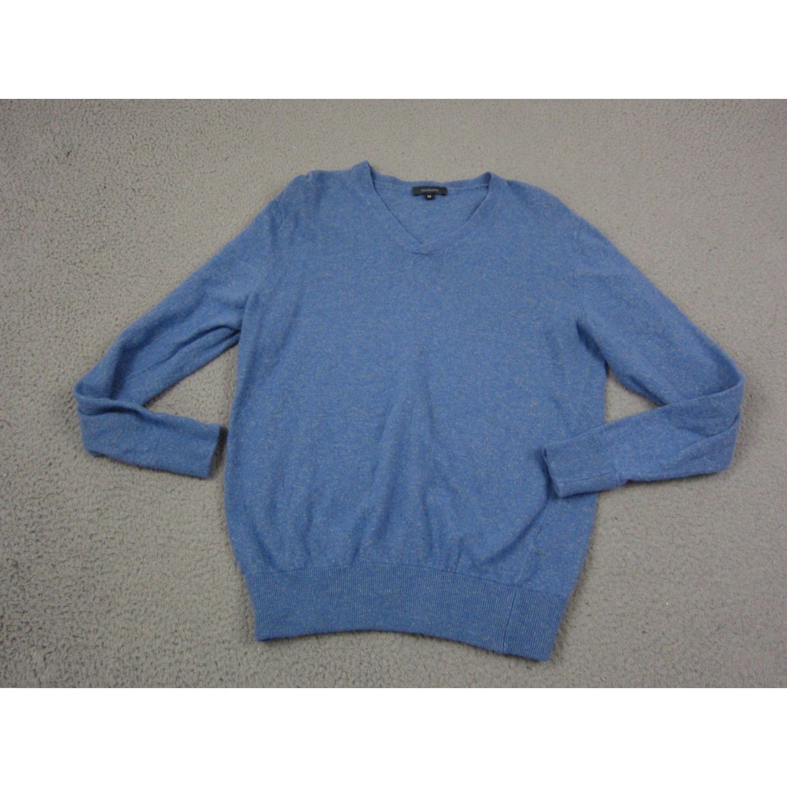 Vintage VINTAGE Turtleson Sweater Shirt Womens M Blue Merino Wool Linen V-Neck Ladies Pullover Size M / US 6-8 / IT 42-44 - 2 Thumbnail