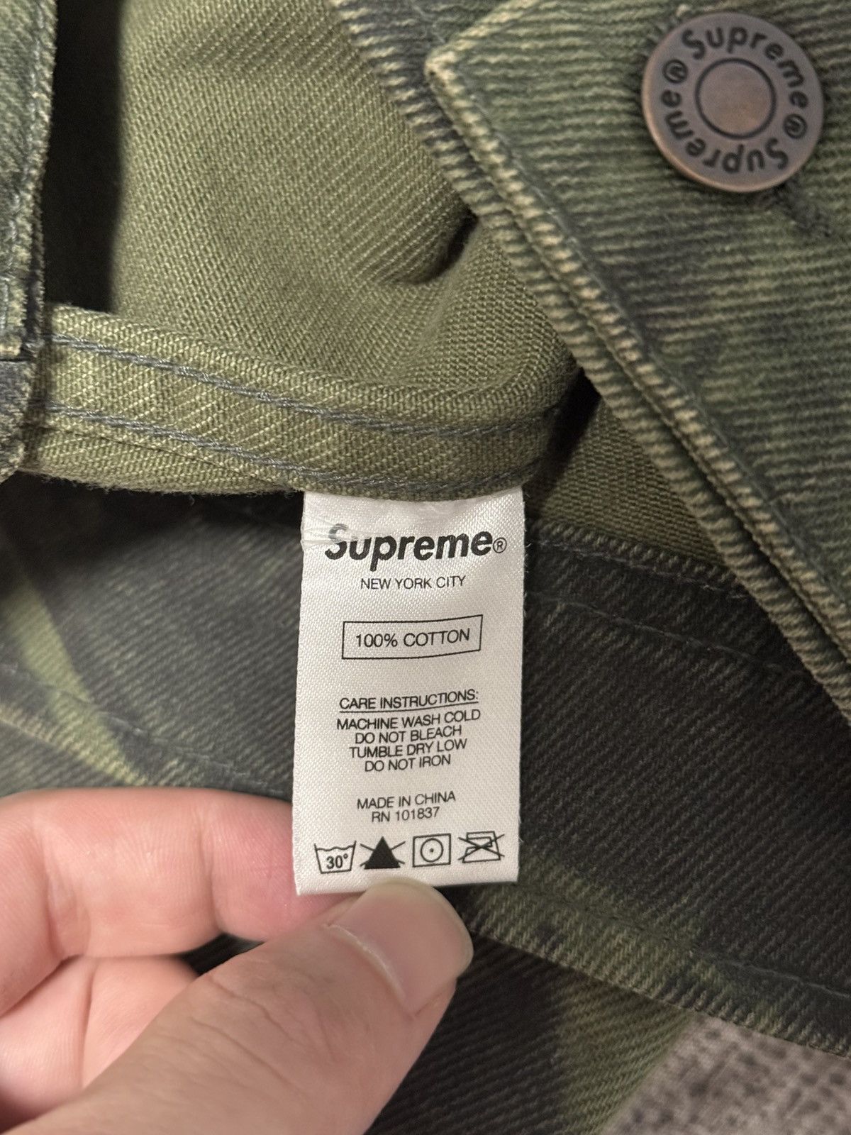 Supreme Supreme is love denim trucker work Jacket Size US S / EU 44-46 / 1 - 5 Thumbnail
