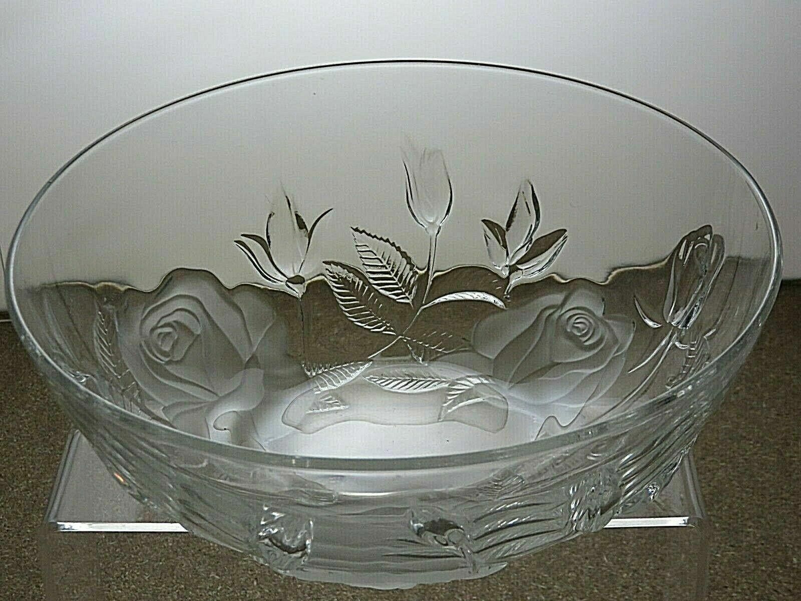 The Unbranded Brand Flower Pattern Glass Fruit Salad Bowl 3 3/4" Size ONE SIZE - 4 Thumbnail