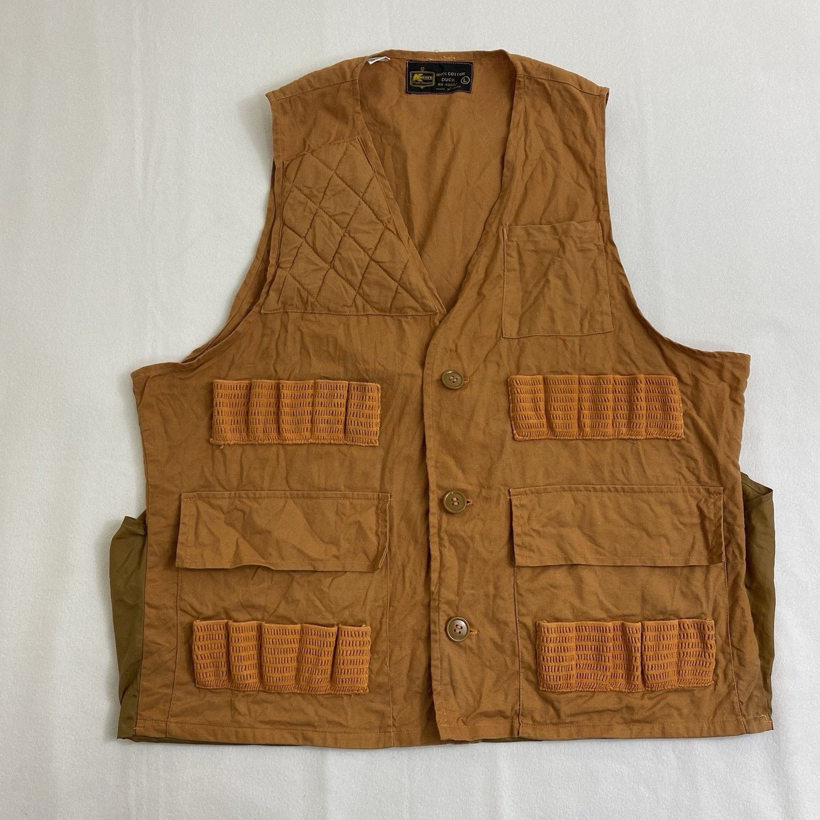 Other Vintage Mens Large Hunting Fishing Vest Jacket Duck Cotton Size US L / EU 52-54 / 3 - 1 Thumbnail