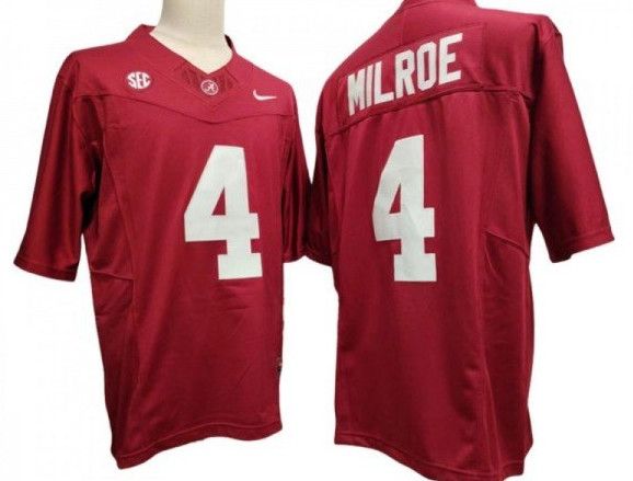 Other Alabama Crimson Tide 4 Jalen Milroe Red Jersey Size US M / EU 48-50 / 2 - 1 Thumbnail