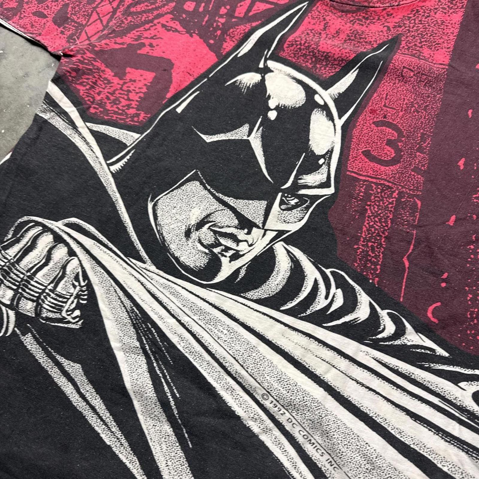 DC Comics Batman All Over Print DC Comics 1992 Single Stitch T-Shirt Size US XL / EU 56 / 4 - 3 Thumbnail