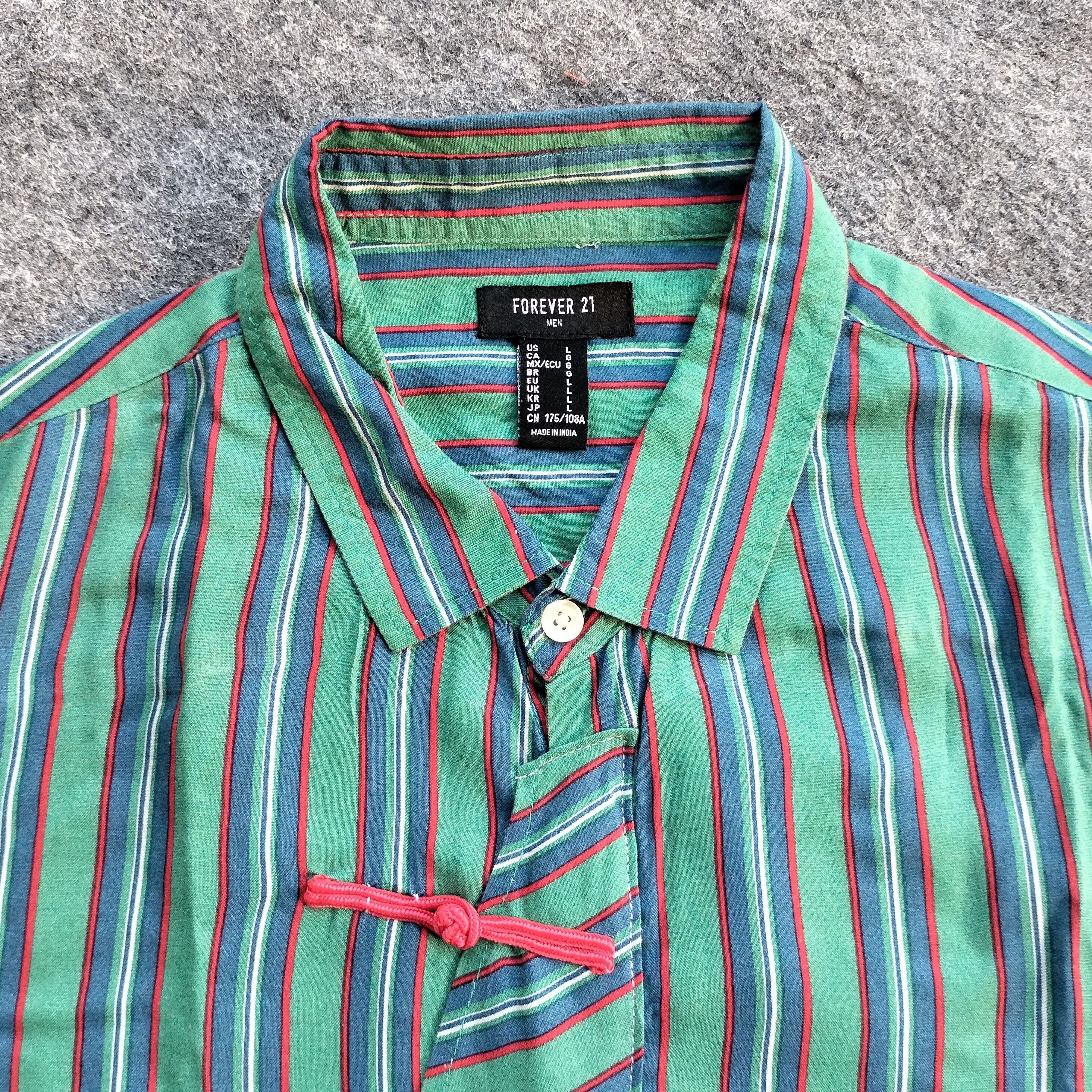 H&M Rebuild H&M stripe cheongsam ss shirt Size US L / EU 52-54 / 3 - 3 Thumbnail