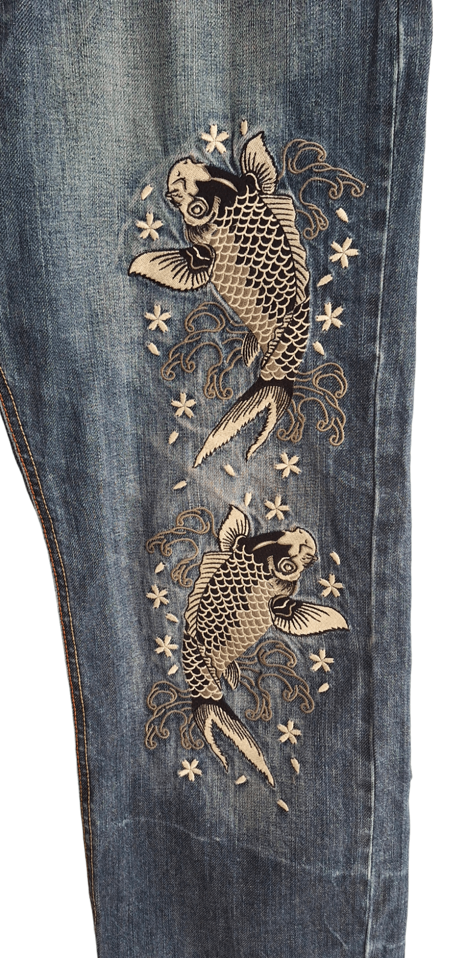 Japanese Brand Japanese Brand Infinity Fish Koi Multipocket Jeans Size US 32 / EU 48 - 5 Thumbnail