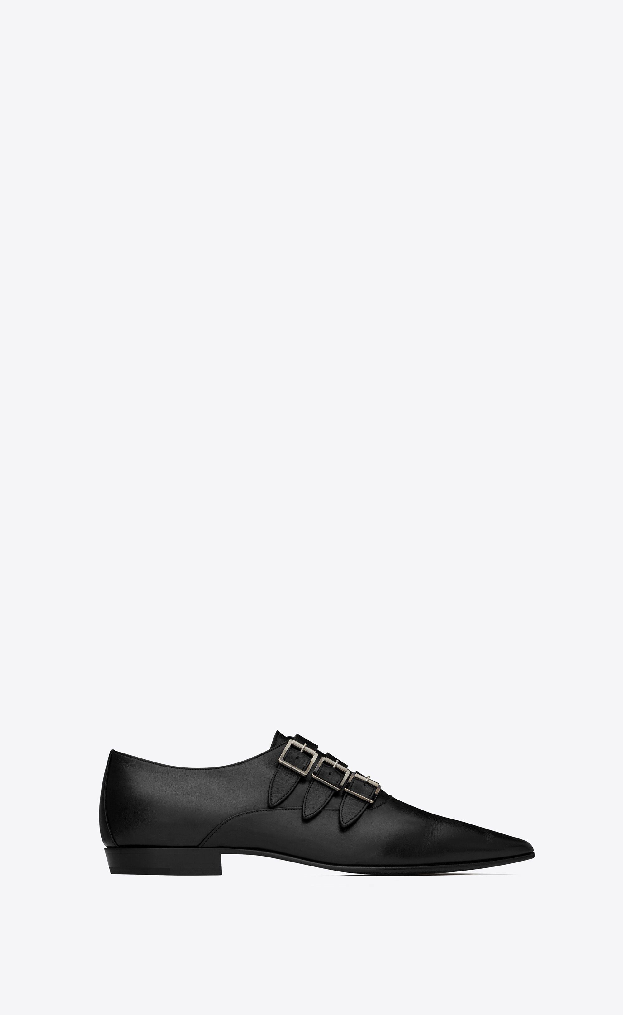 o1bcso1str0724 Stan Monkstraps Shoe in Black