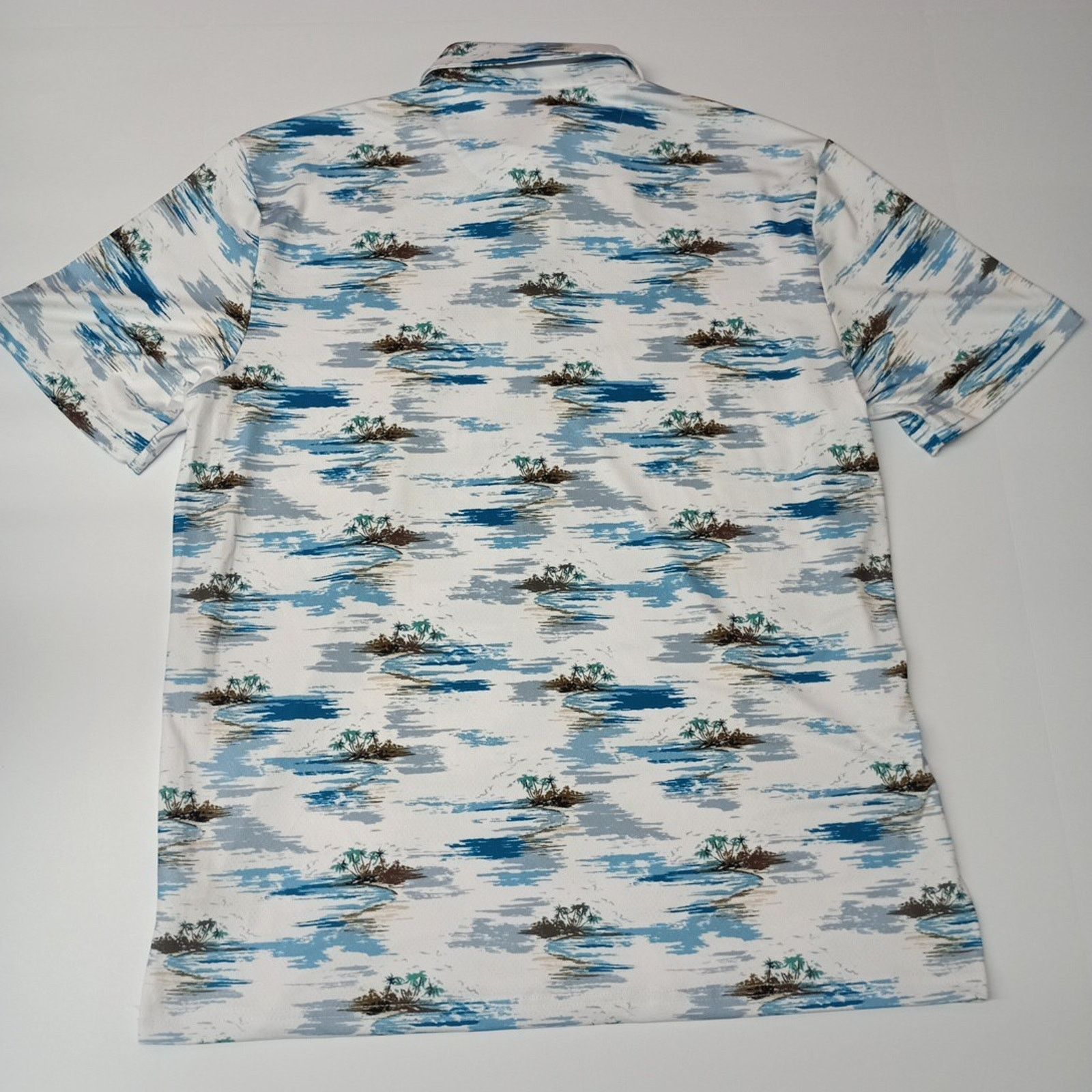Chaps Chaps Printed Golf Polo Shirt Men's Size M White Stretch Size US M / EU 48-50 / 2 - 8 Thumbnail