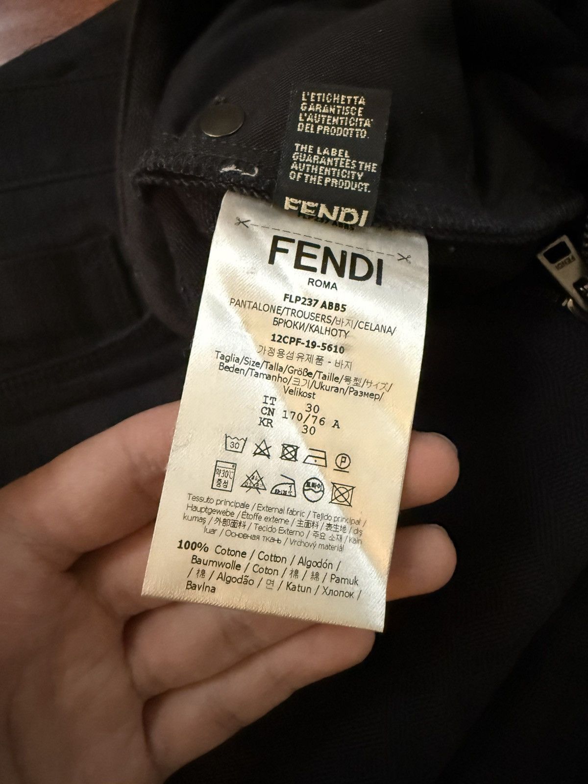 Fendi Fendi Black Jacquard “Forever Fendi” Jean Size US 30 / EU 46 - 5 Thumbnail