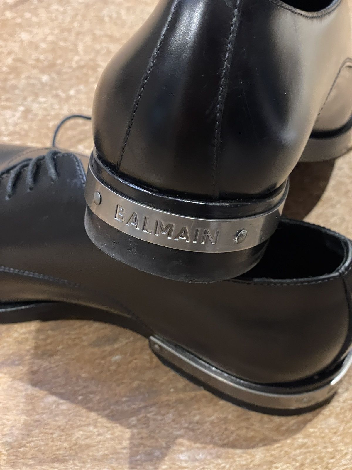Balmain Balmain Leather Derby Shoes Size US 8 / EU 41 - 10 Thumbnail