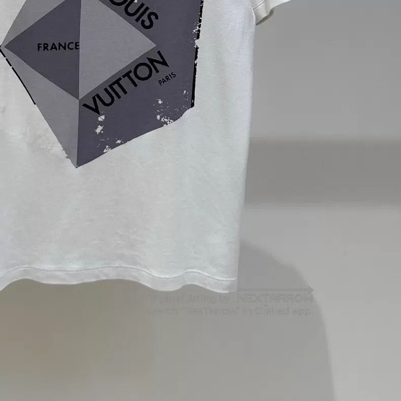 Louis Vuitton Louis Vuitton White geometric printed cotton-crewneck shor Size US XS / EU 42 / 0 - 3 Thumbnail