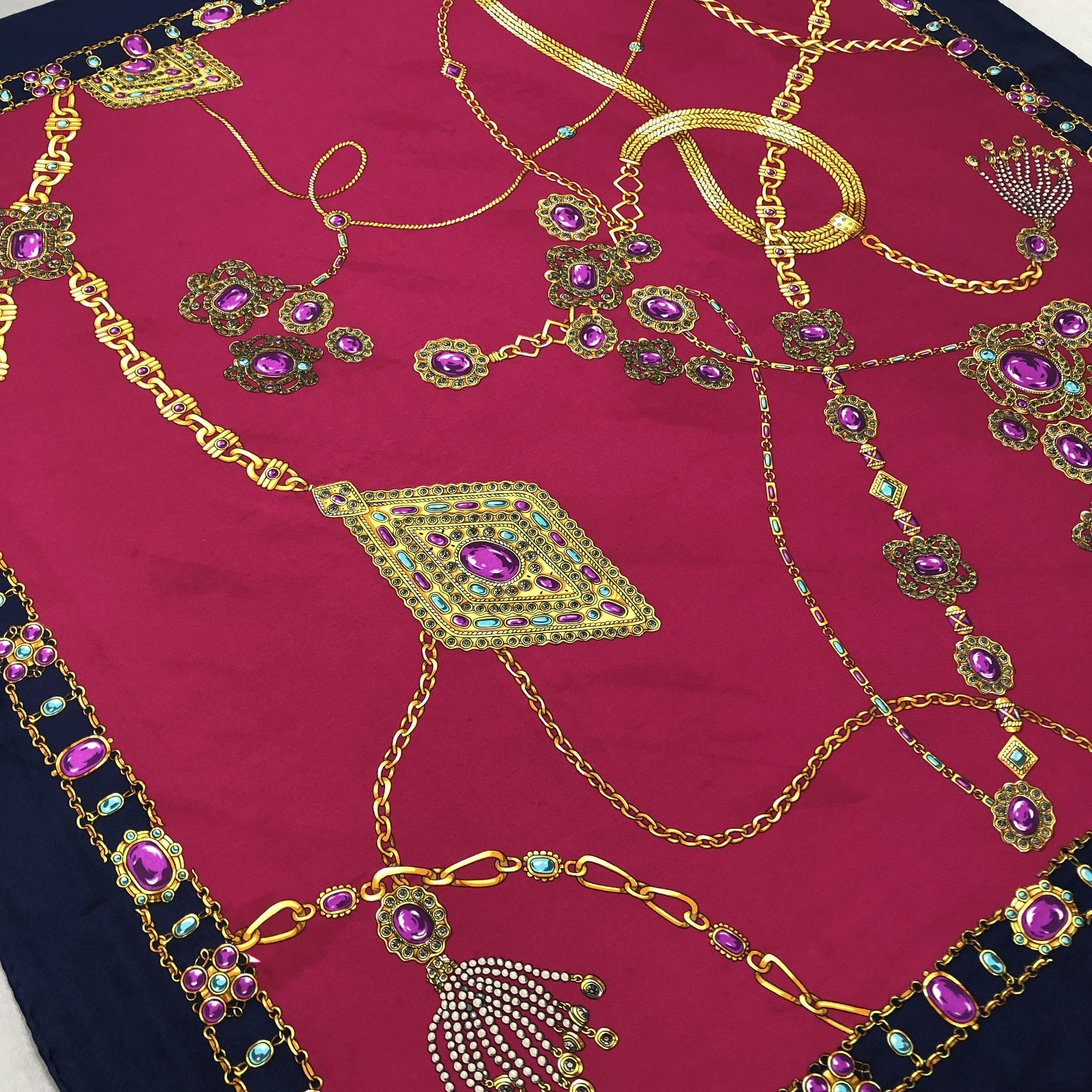 Other Vintage SILK Scarf Twill Stole Wraps Scarves Size ONE SIZE - 5 Thumbnail