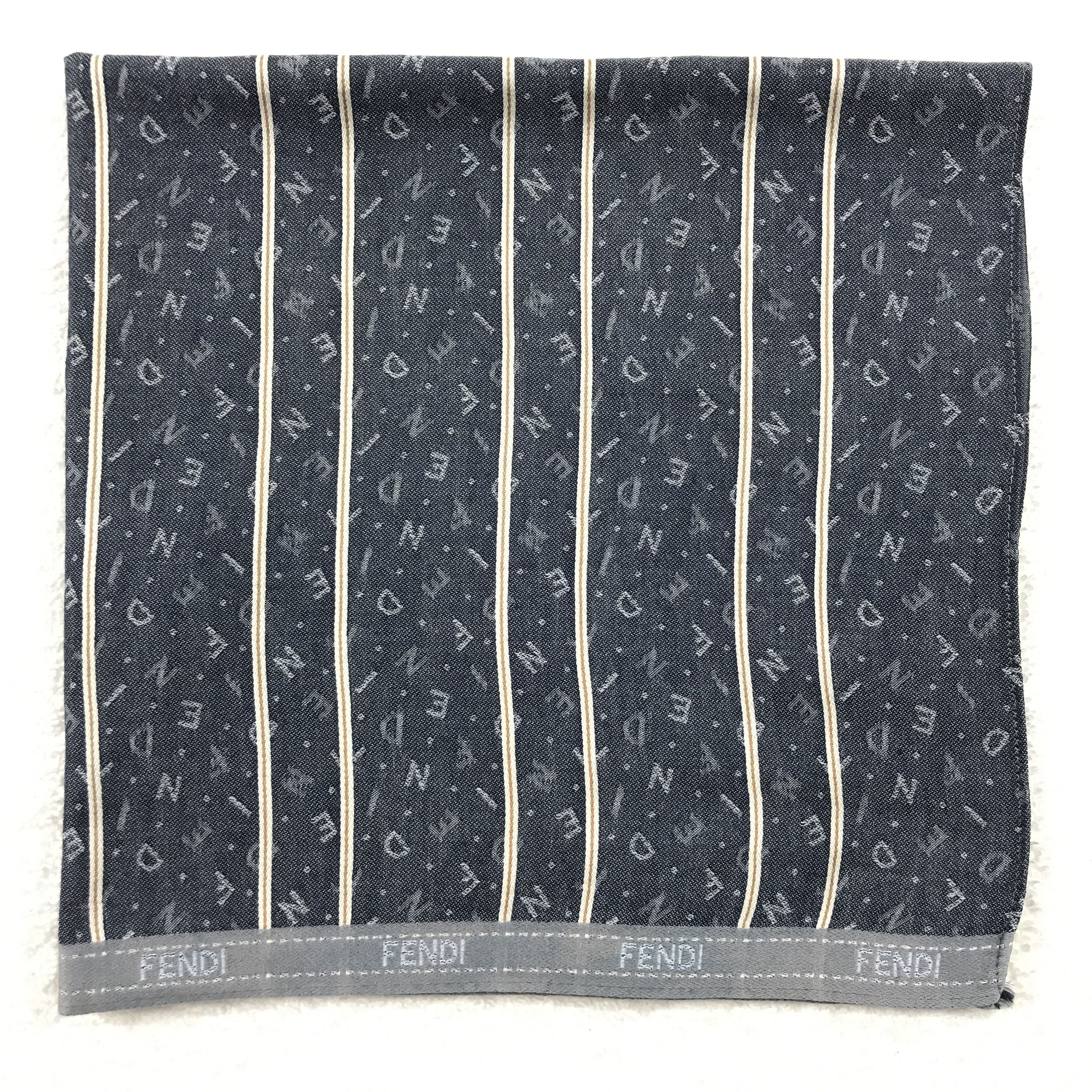 Designer × Vintage Fendi Embroidery Monogram Bandana Neckerchief Handkerchief Size ONE SIZE - 2 Thumbnail
