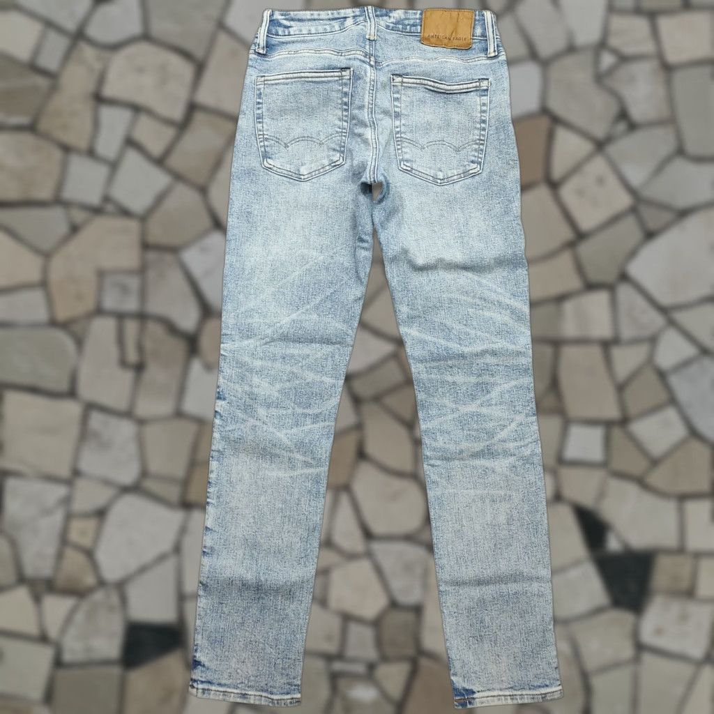 American Eagle Outfitters American Eagle Outfitters Jeans Mens 28x30 Jeans Athletic Skinny Blue Denim Distressed Zipper 5-Pocket USA Cowboy Logo Casual Regular Mens Size US 28 / EU 44 - 1 Thumbnail