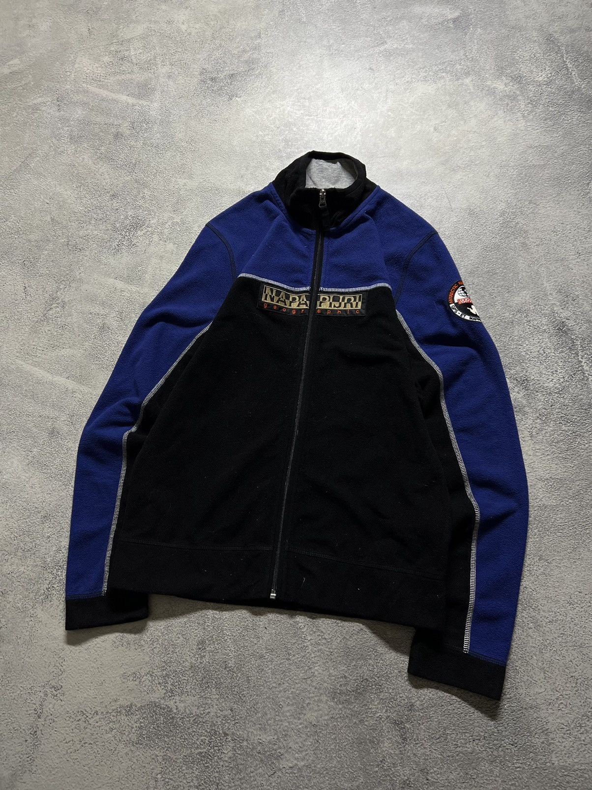 Napapijri × Vintage Vintage Y2k Napapijri 🖤 Fleece Zip Sweatshirt Jacket 00’s Size US M / EU 48-50 / 2 - 2 Thumbnail